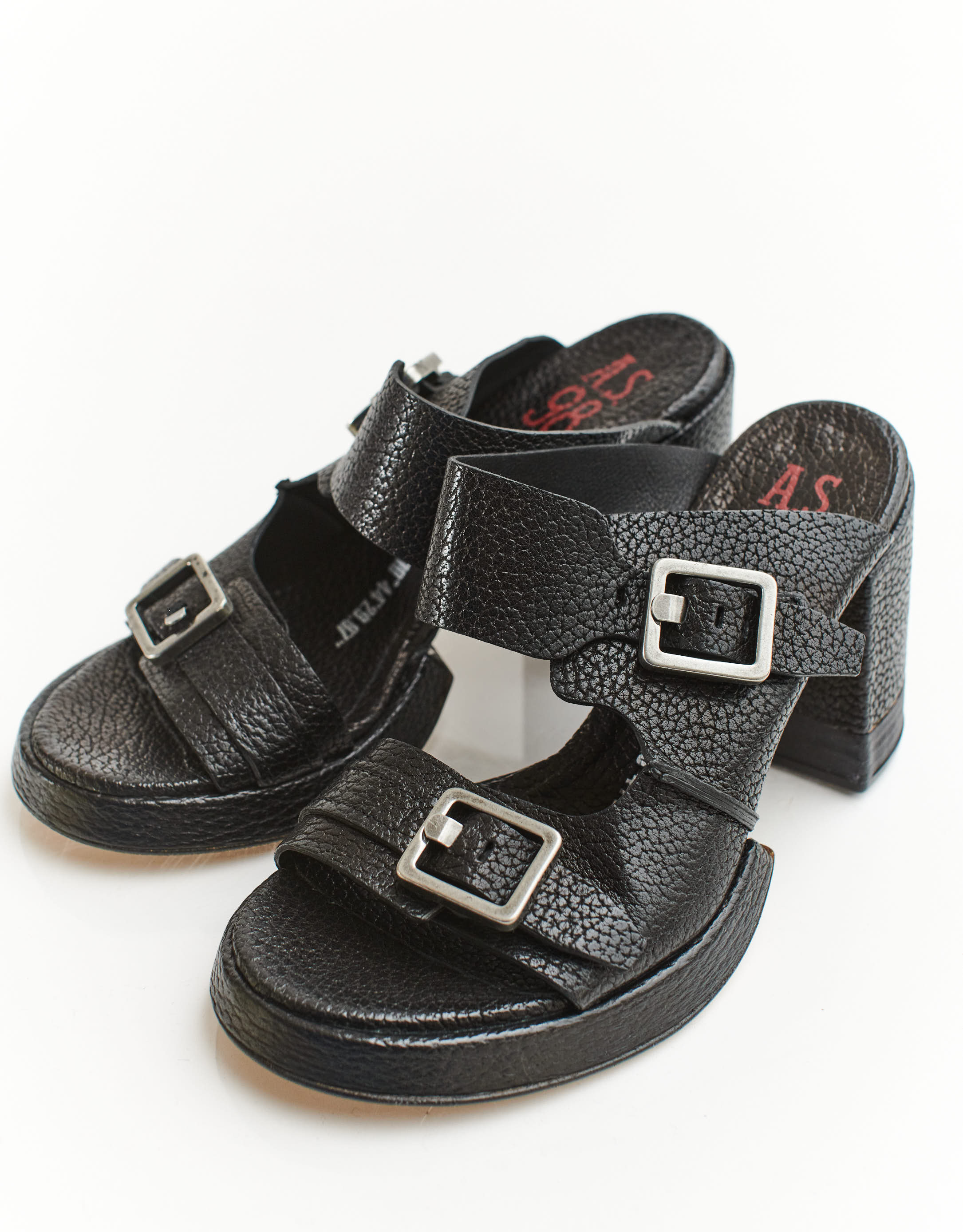 נעלי נשים - A.S. 98 - כפכפי עקב MIREA - שחור2