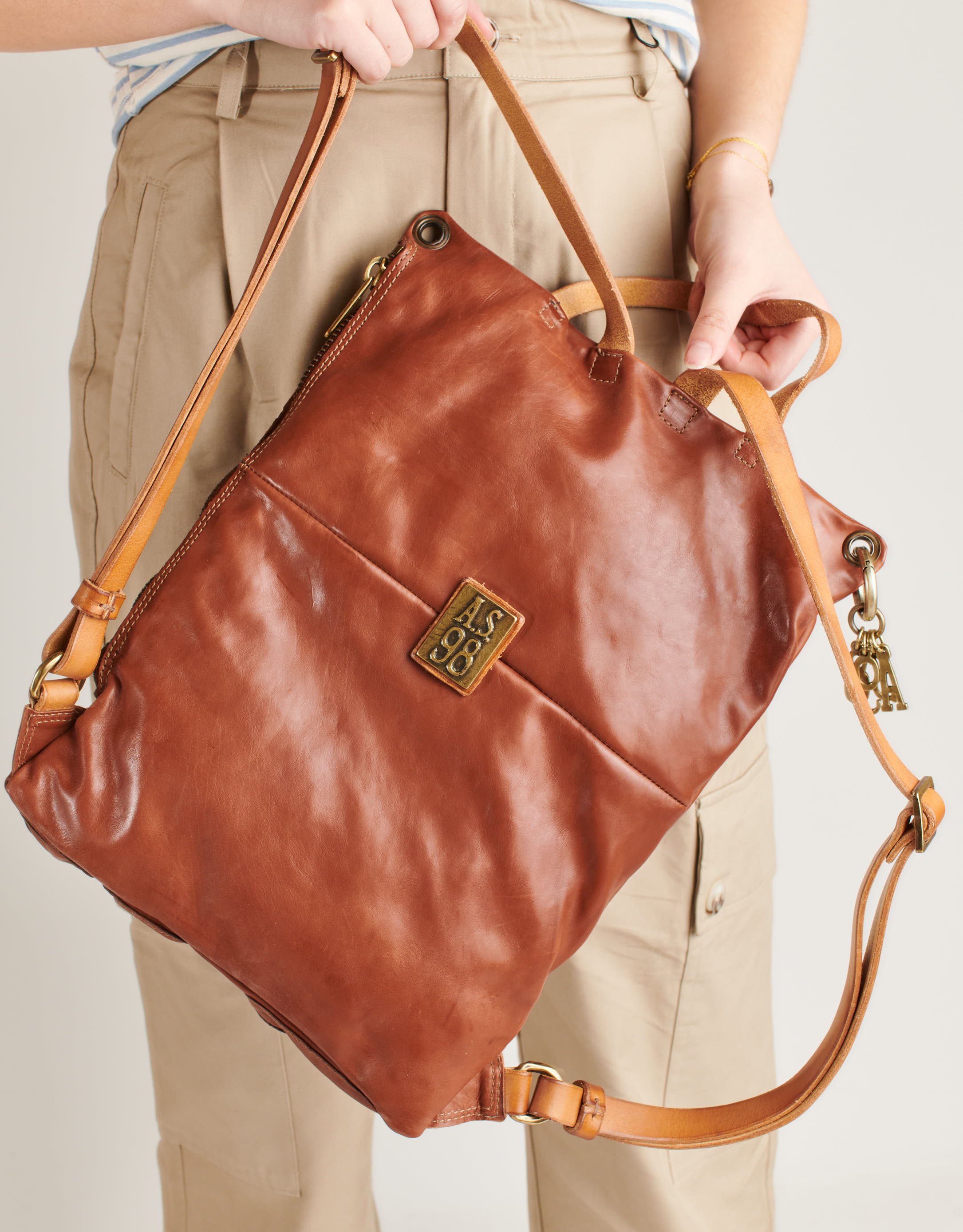 A.S. 98 - תיק גב LETIZIA - חום בהיר4