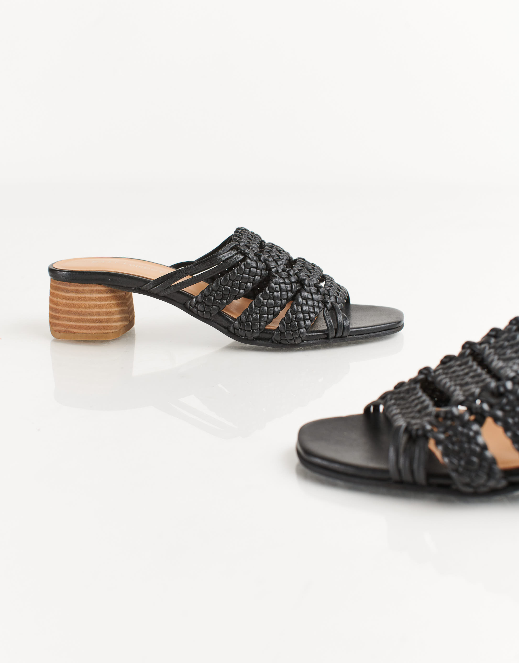 נעלי נשים - Salt+Umber - כפכפי עור RIVIERA - שחור2