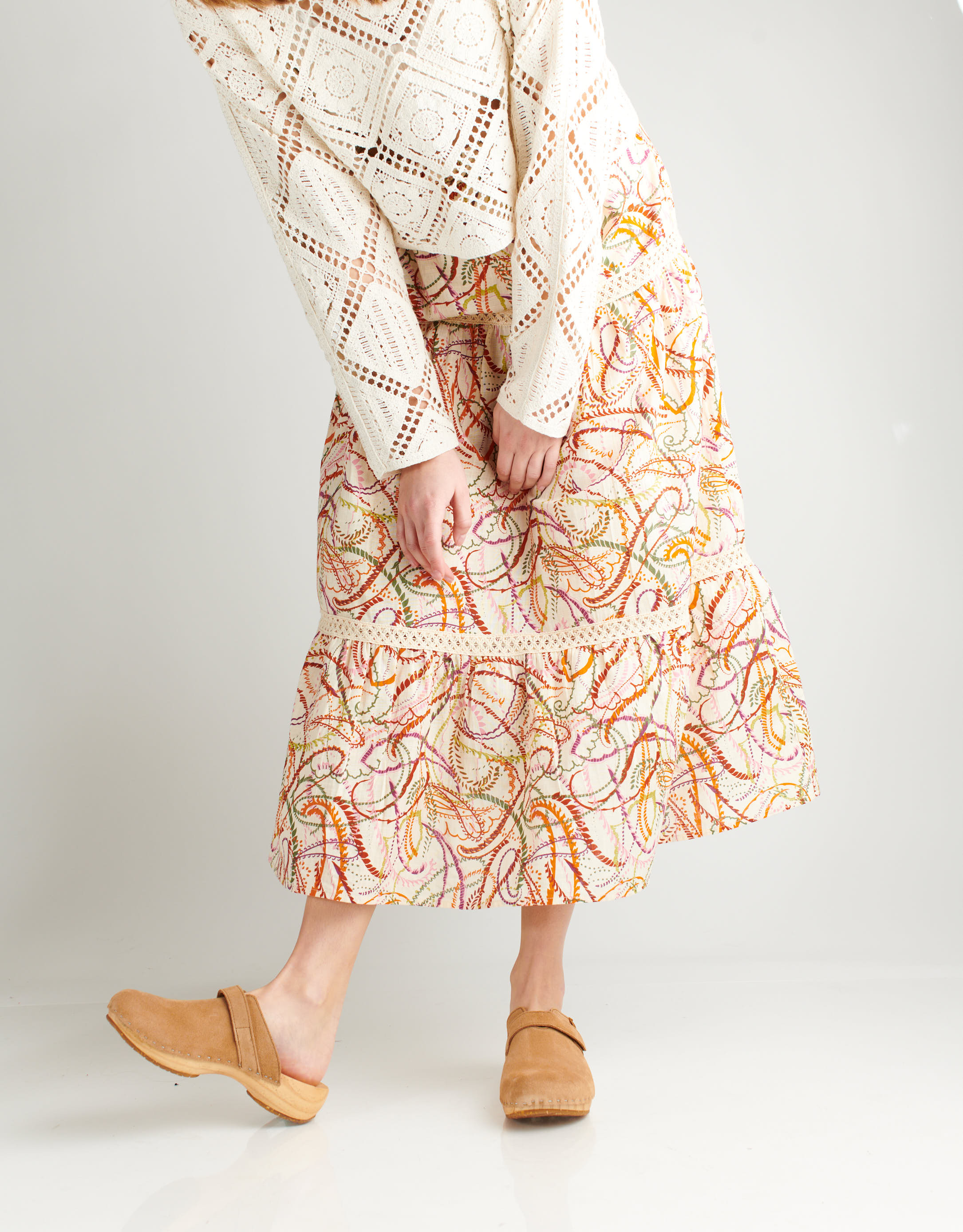 נעלי נשים - El Naturalista - כפכפי עץ SHOKUNIN - חום בהיר4