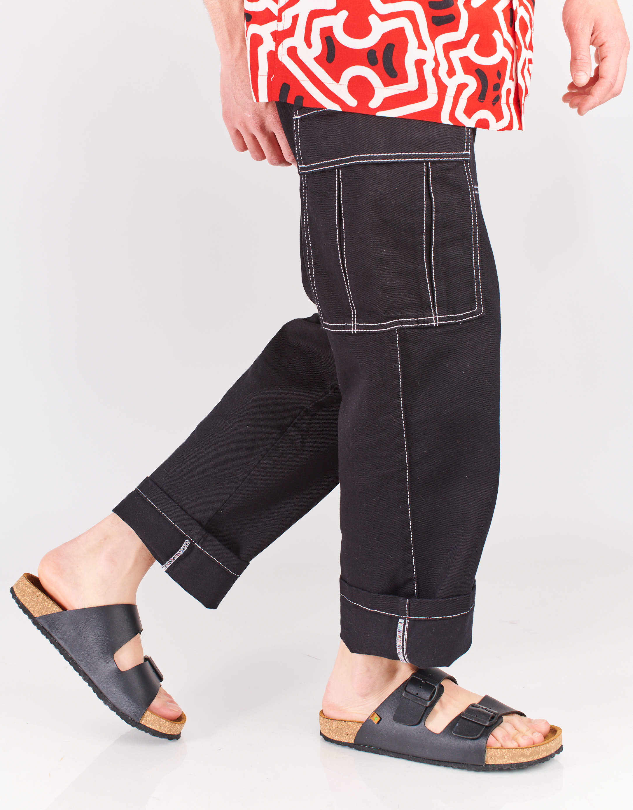 נעלי גברים - El Naturalista - כפכפי WARAJI VEGAN - שחור2