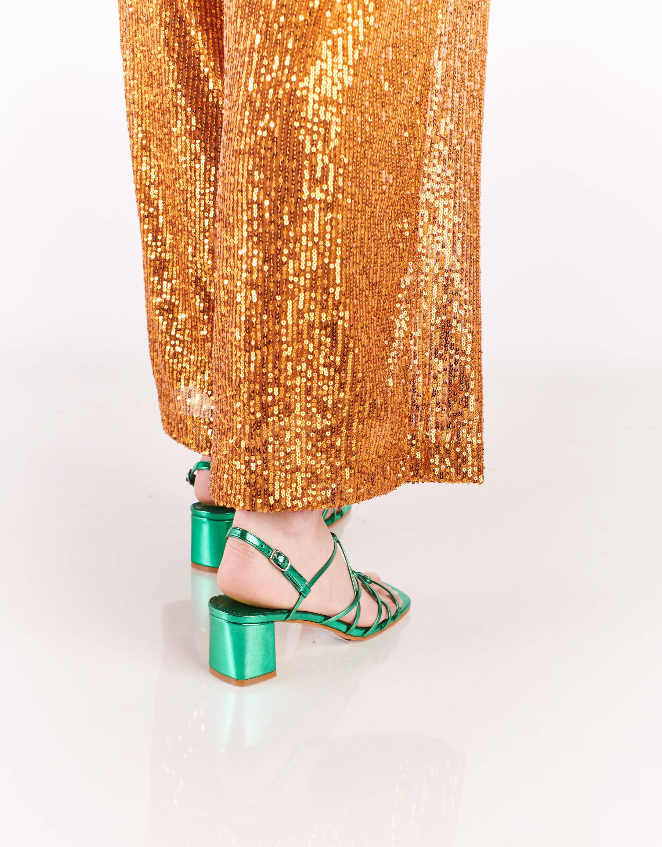 נעלי נשים - Jeffrey Campbell - סנדלי רצועות SOCIALIZE - ירוק3