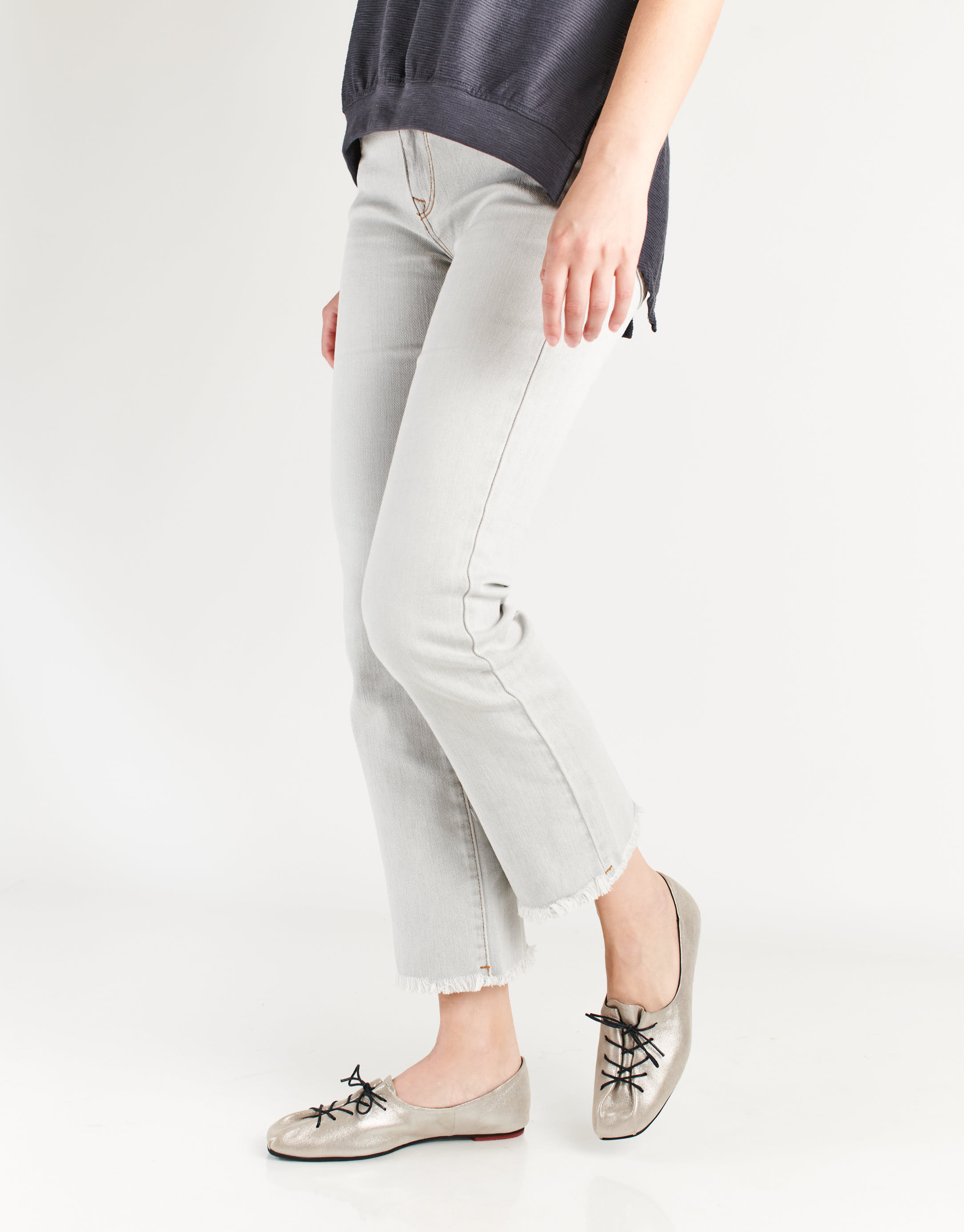 נעלי נשים - Yuko Imanishi - נעלי עור שטוחות KOTONE - כסף3