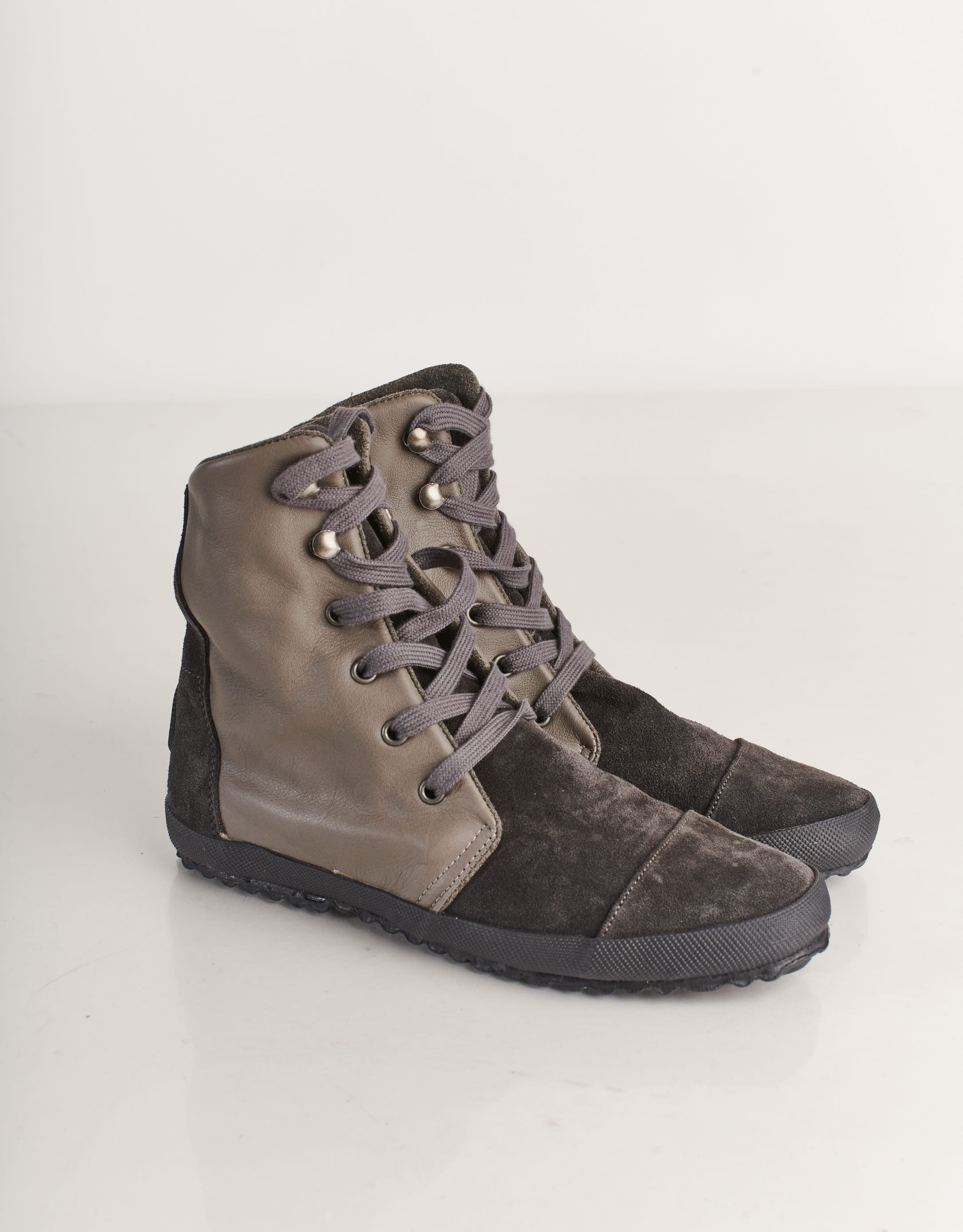 נעלי נשים - Aro - מגפונים עם שרוכים GUS - אפור4