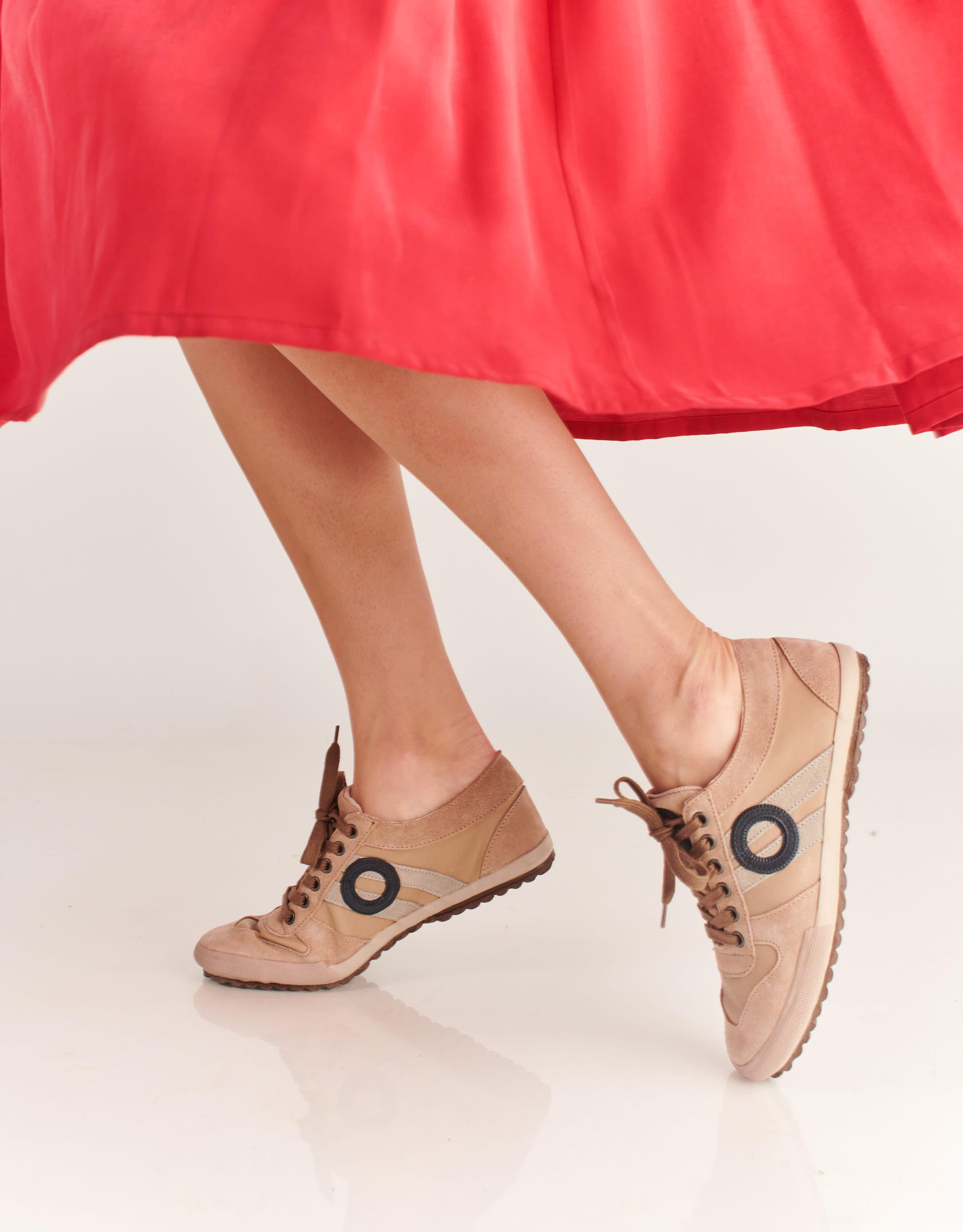 נעלי נשים - Aro - סניקרס נמוכות מעור IDO - בז'3