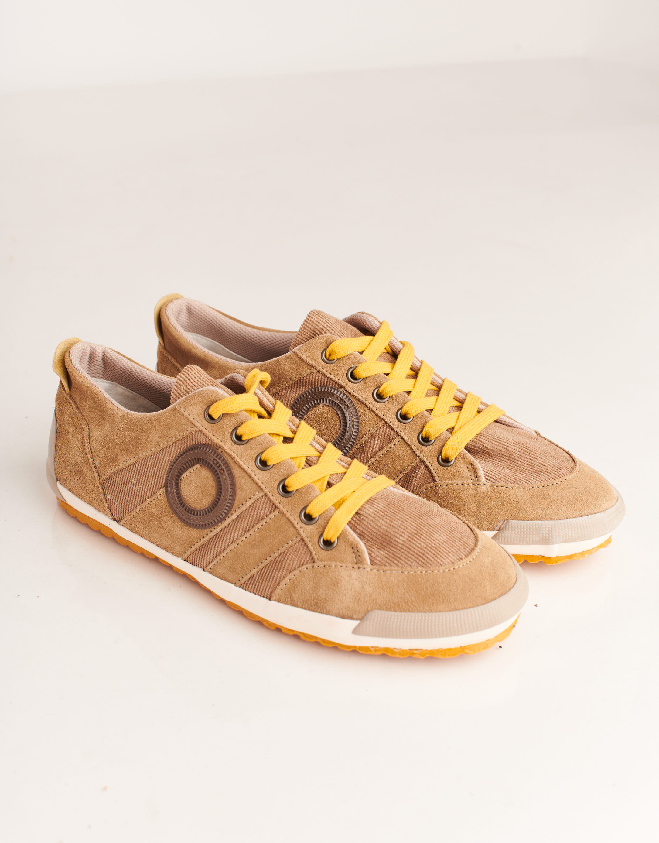 נעלי גברים - Aro - סניקרס עור ובד IDO - בז'1