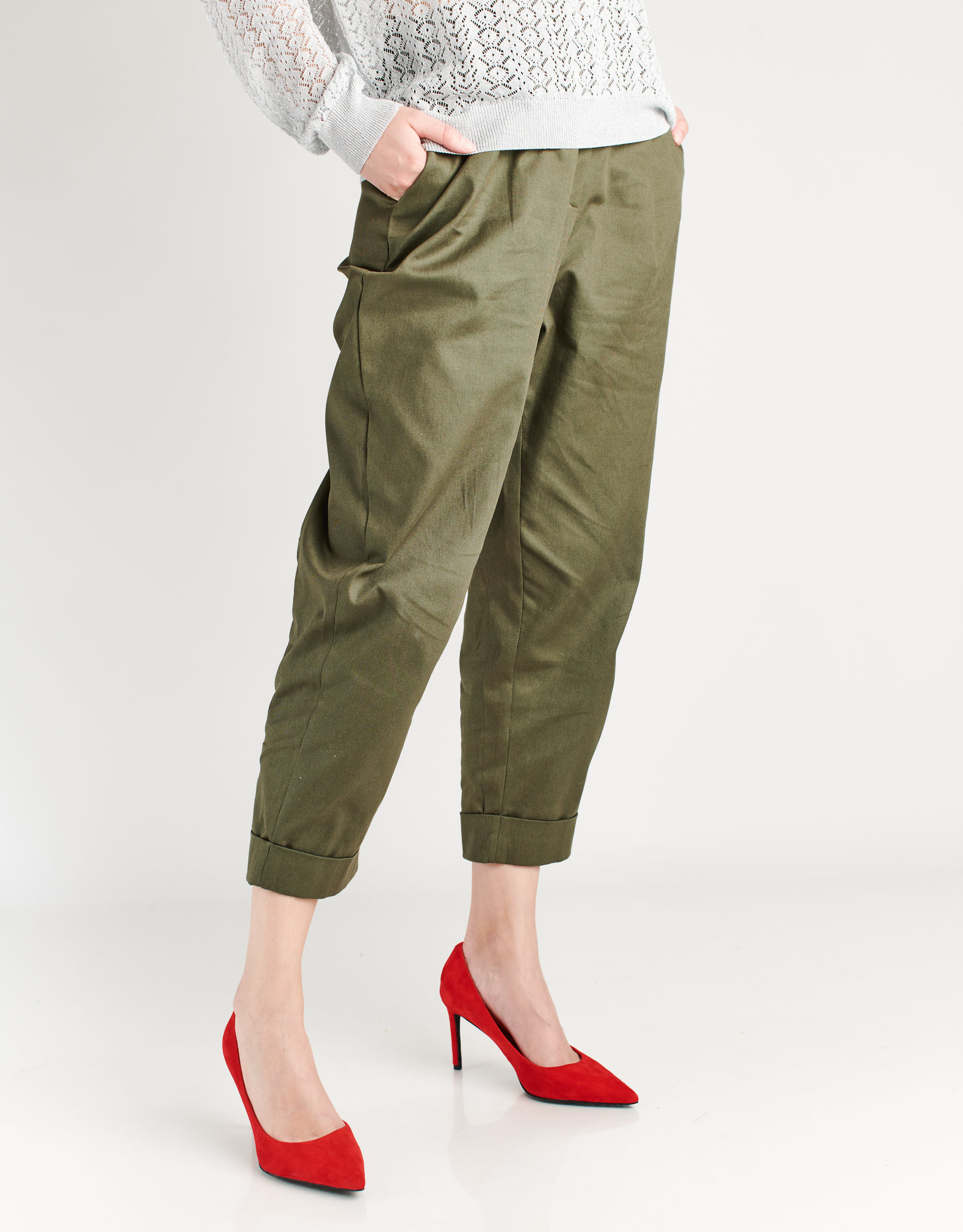 נעלי נשים - Jeffrey Campbell - נעלי סירה עם עקב NIKIA - אדום1