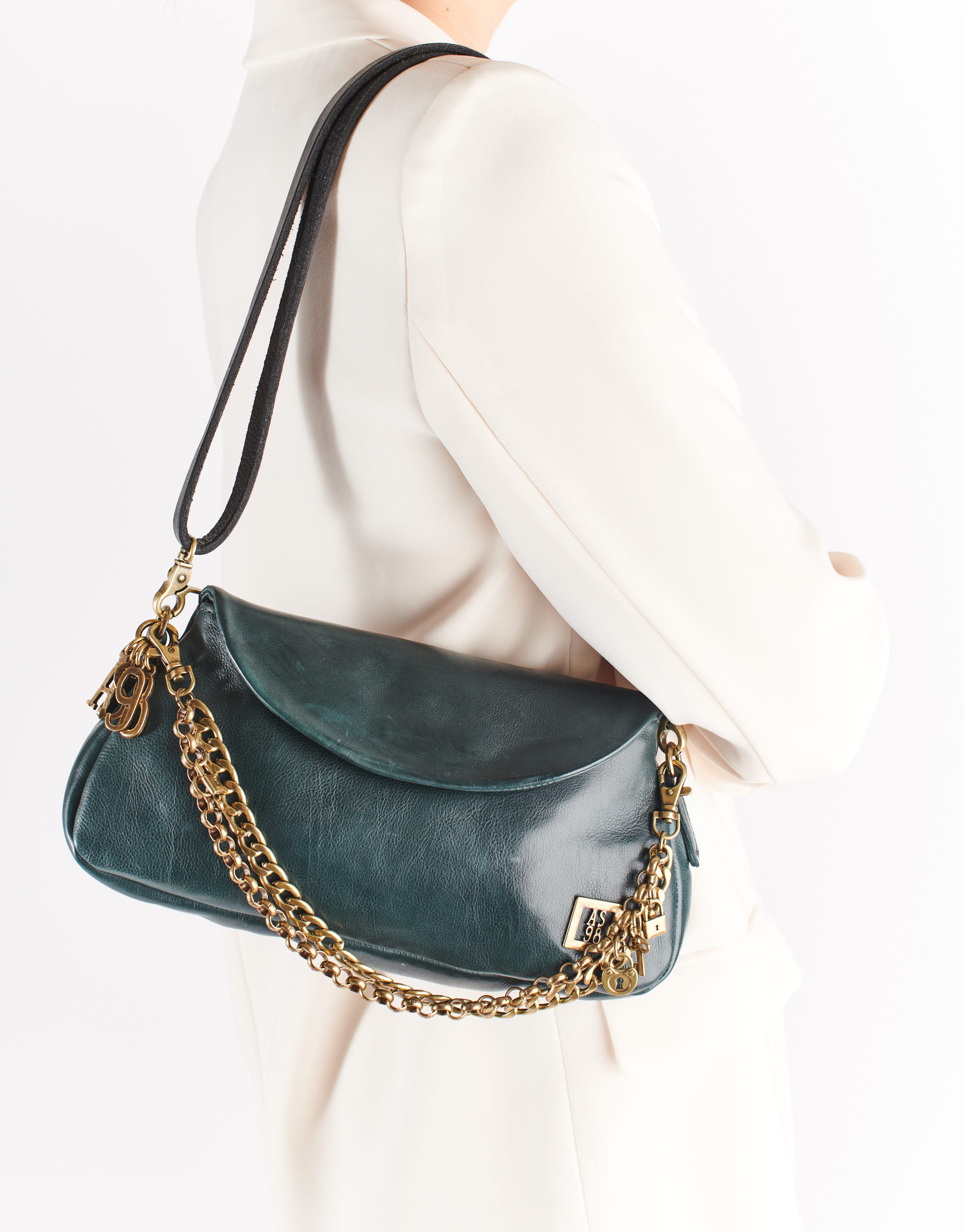 נעלי נשים - A.S. 98 - תיק עם שרשרת EVA - ירוק