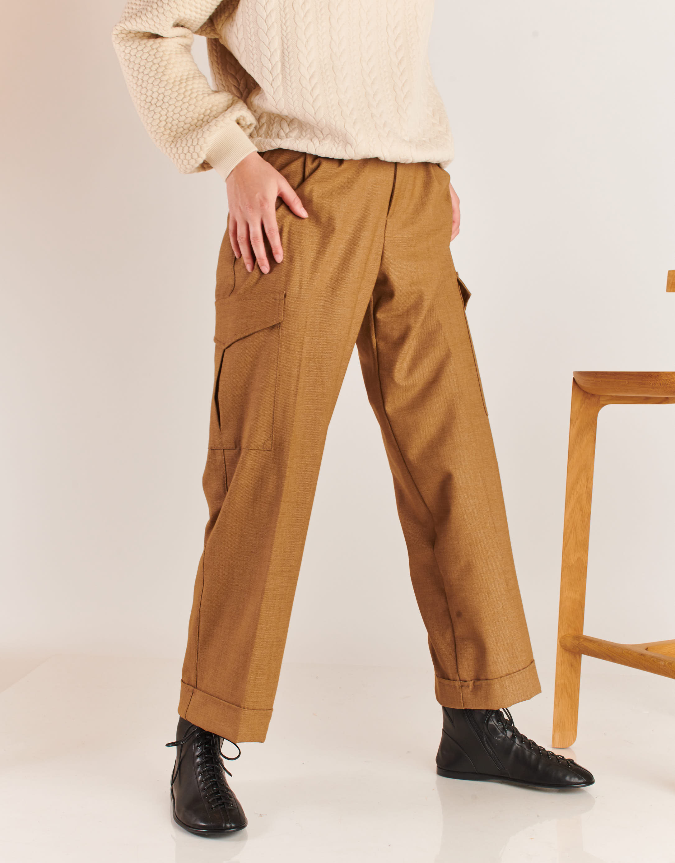 נעלי נשים - Jeffrey Campbell - מגפונים שטוחים BOXXED - שחור3