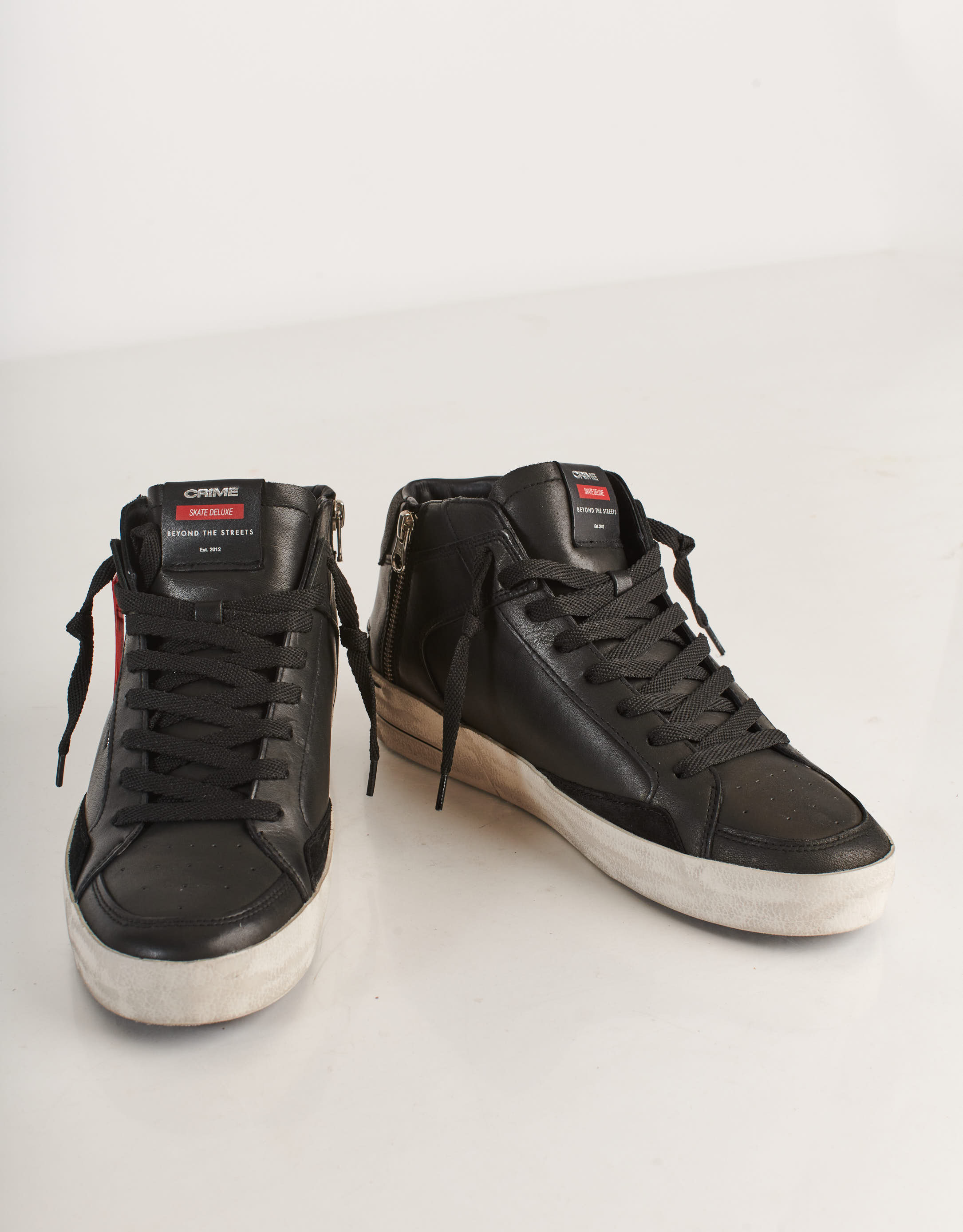 נעלי גברים - Crime London - סניקרס גבוהות NICK - שחור1