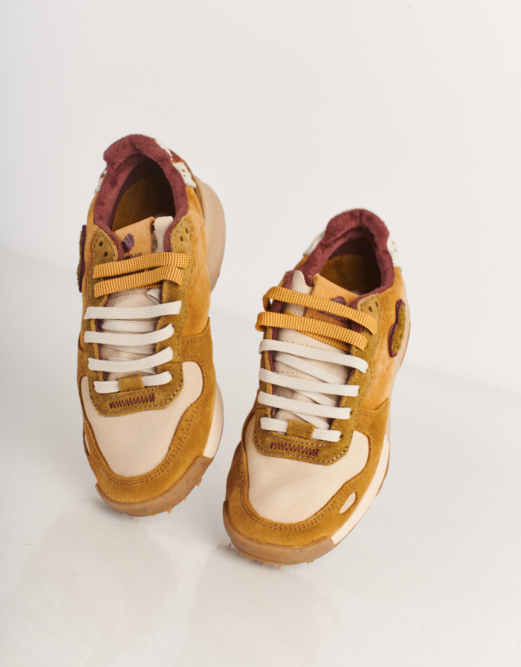 נעלי נשים - Satorisan - סניקרס עור CHACRONA - קאמל3