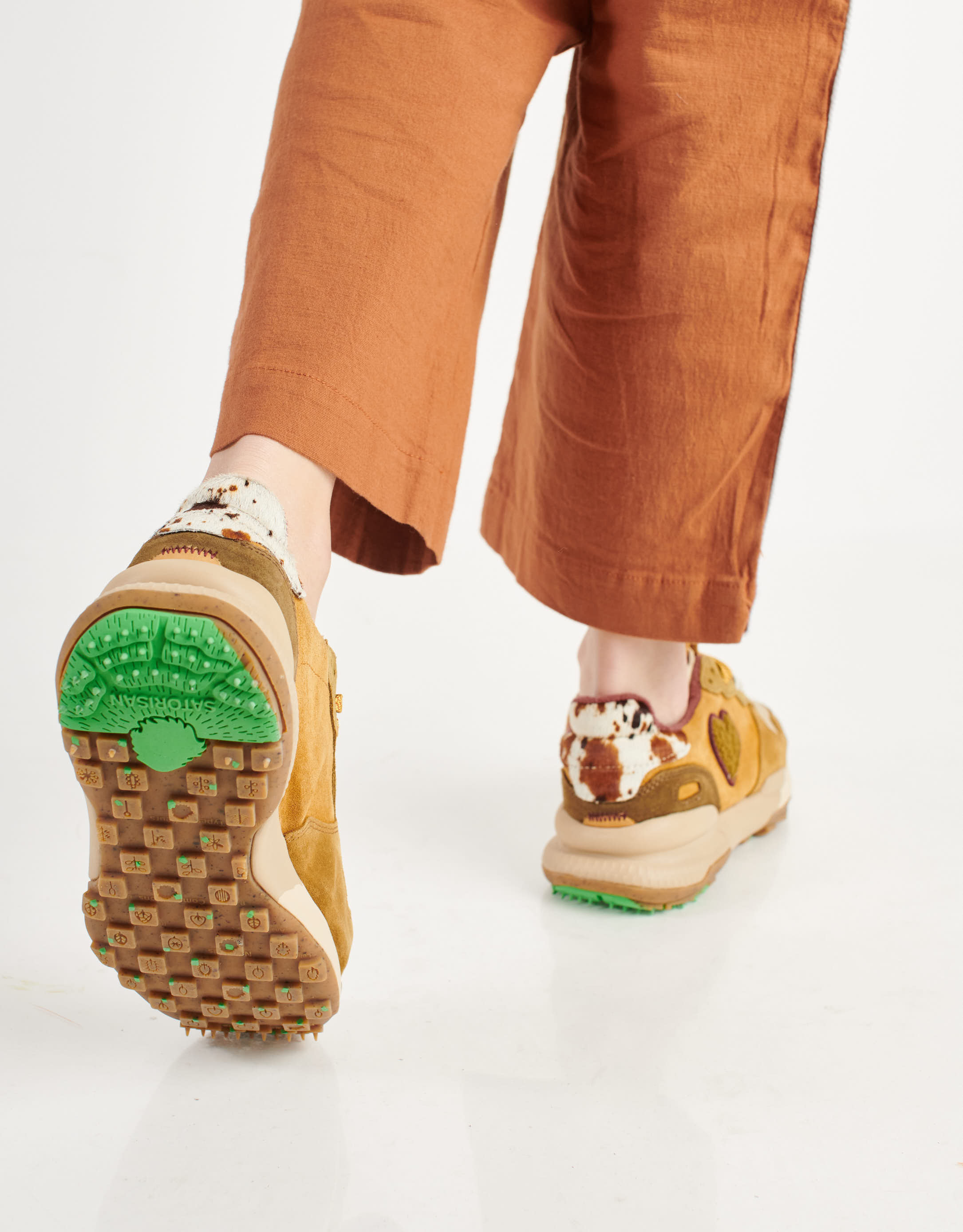 נעלי נשים - Satorisan - סניקרס עור CHACRONA - קאמל4