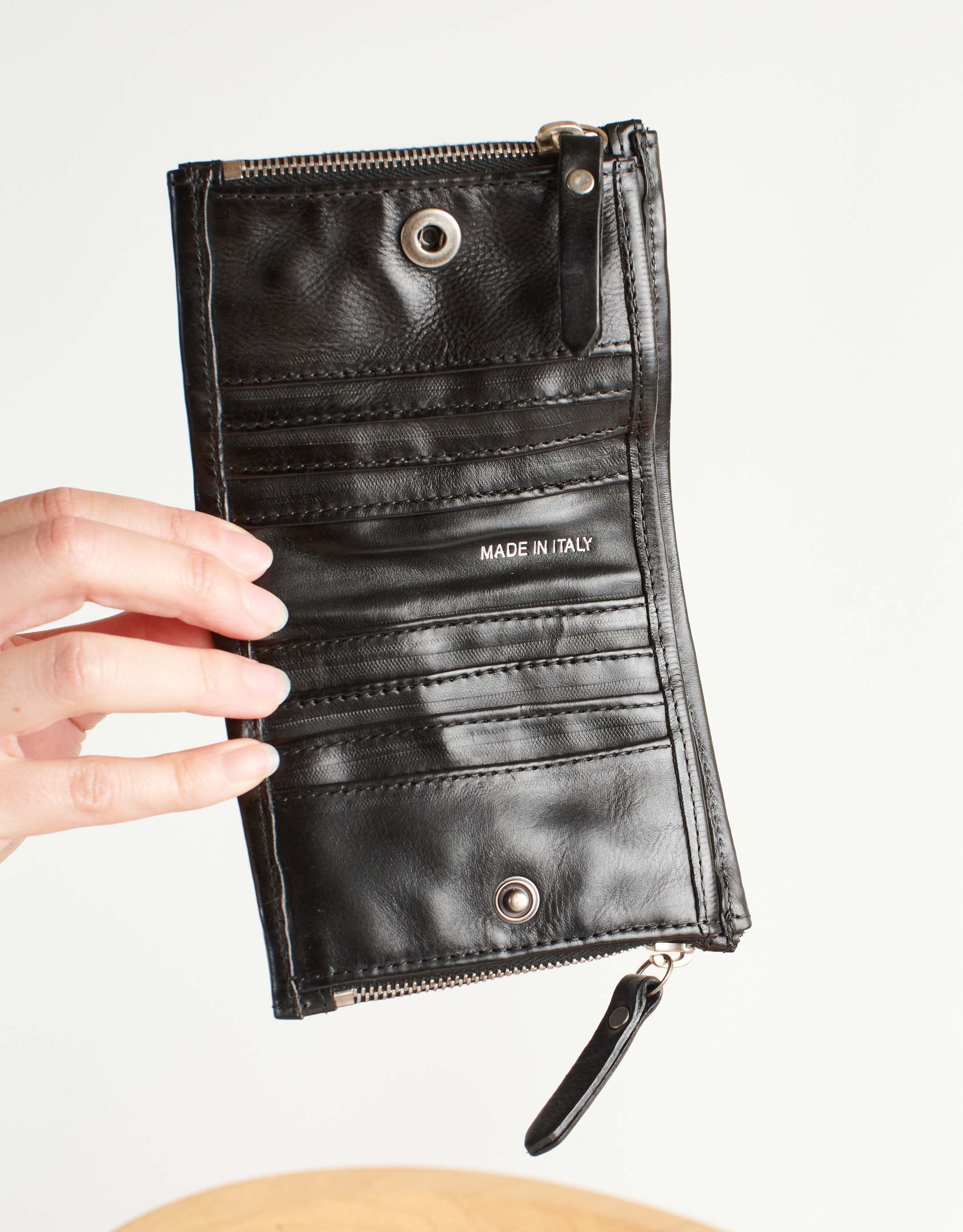 נעלי נשים - A.S. 98 - ארנק קטן מעור עם רוכסנים - שחור3