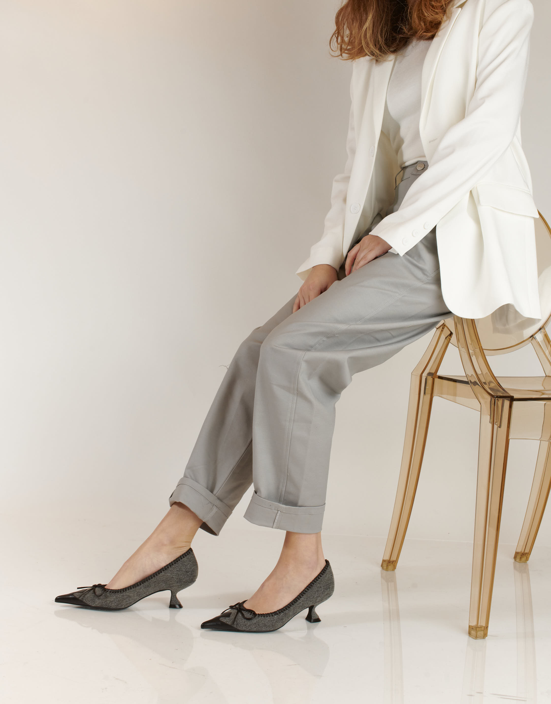 נעלי נשים - Jeffrey Campbell - נעלי סירה ג'ינס TORPEDO - שחור3