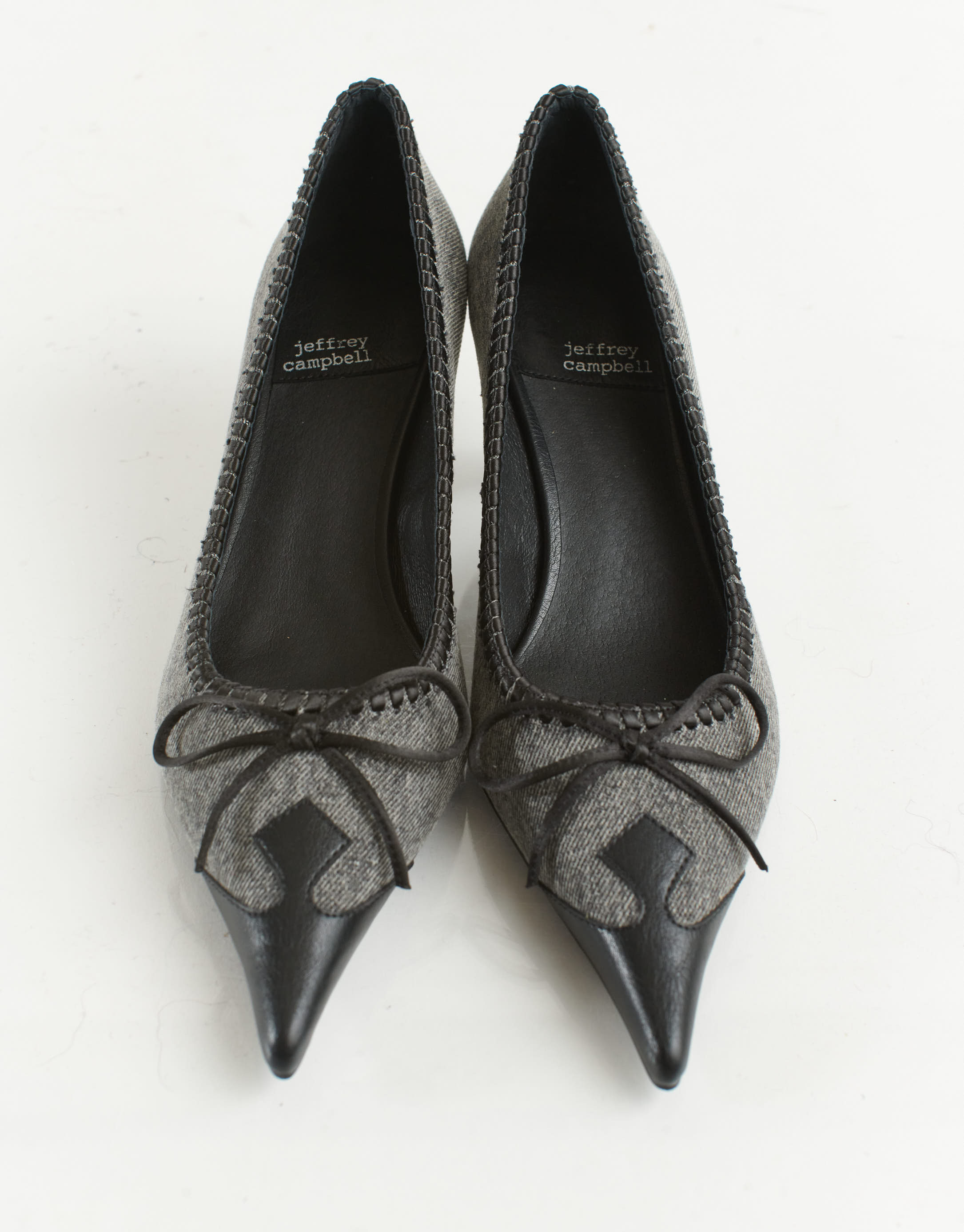 נעלי נשים - Jeffrey Campbell - נעלי סירה ג'ינס TORPEDO - שחור2