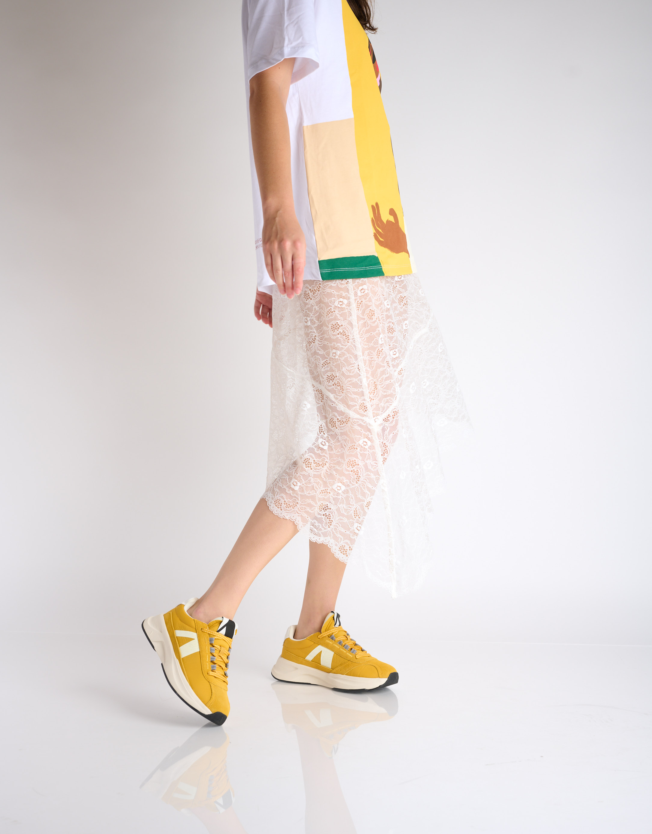 נעלי נשים - Arkk - סניקרס CITY FREE - צהוב2