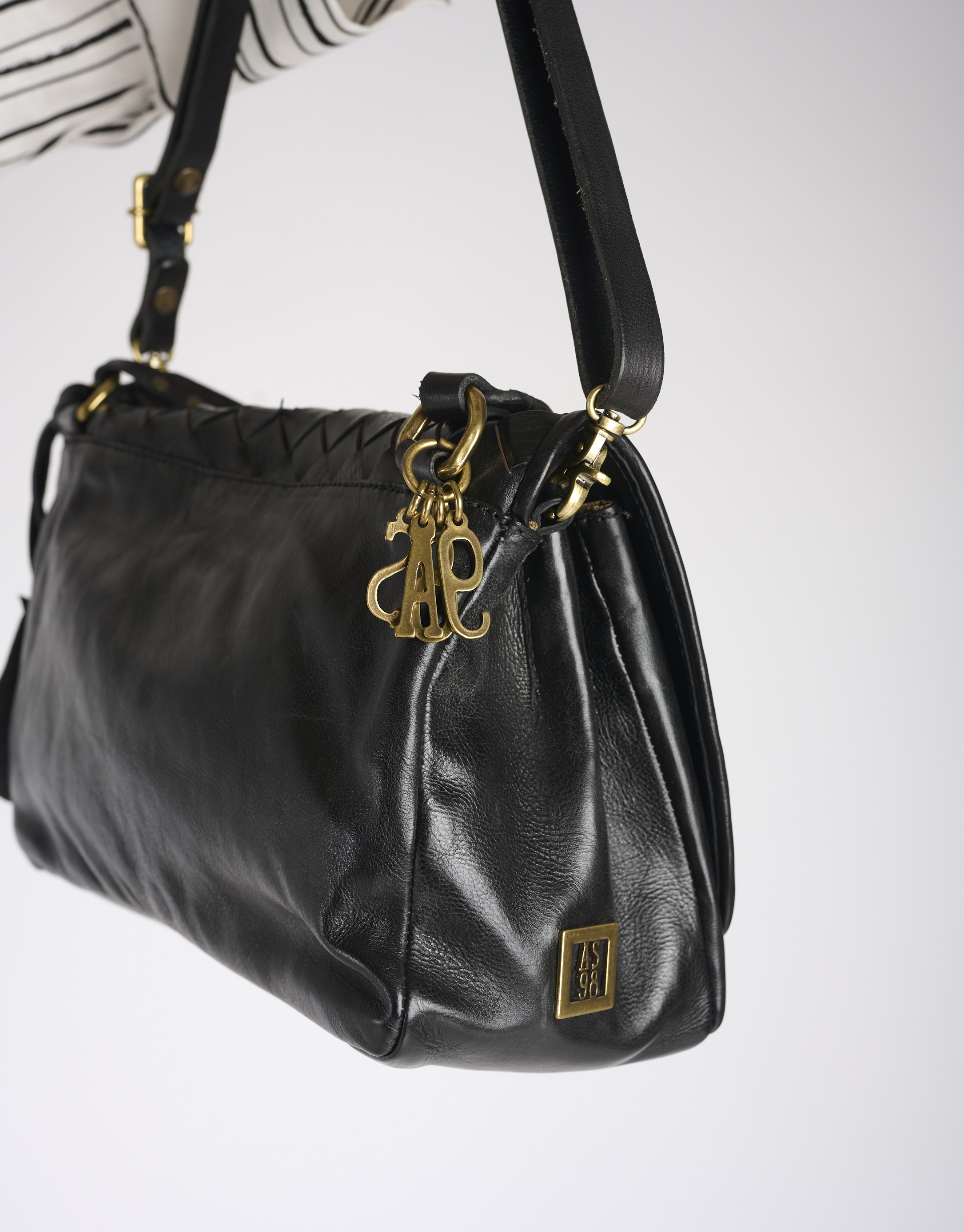 נעלי נשים - A.S. 98 - תיק צד מעור PIPPA - שחור3