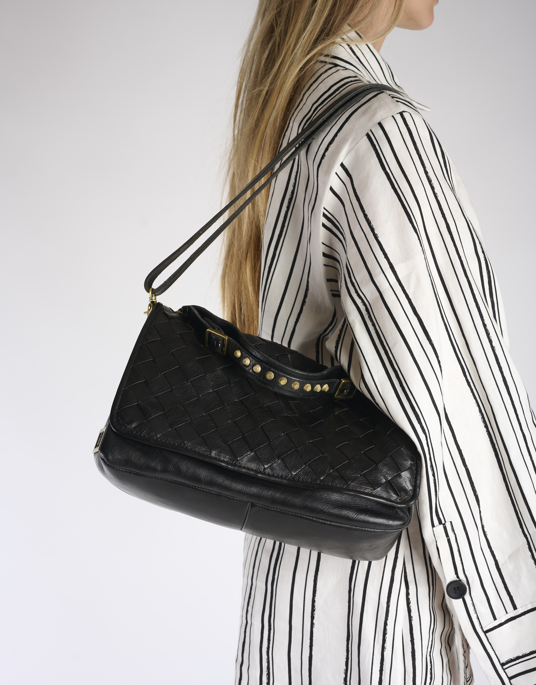 נעלי נשים - A.S. 98 - תיק צד מעור PIPPA - שחור4