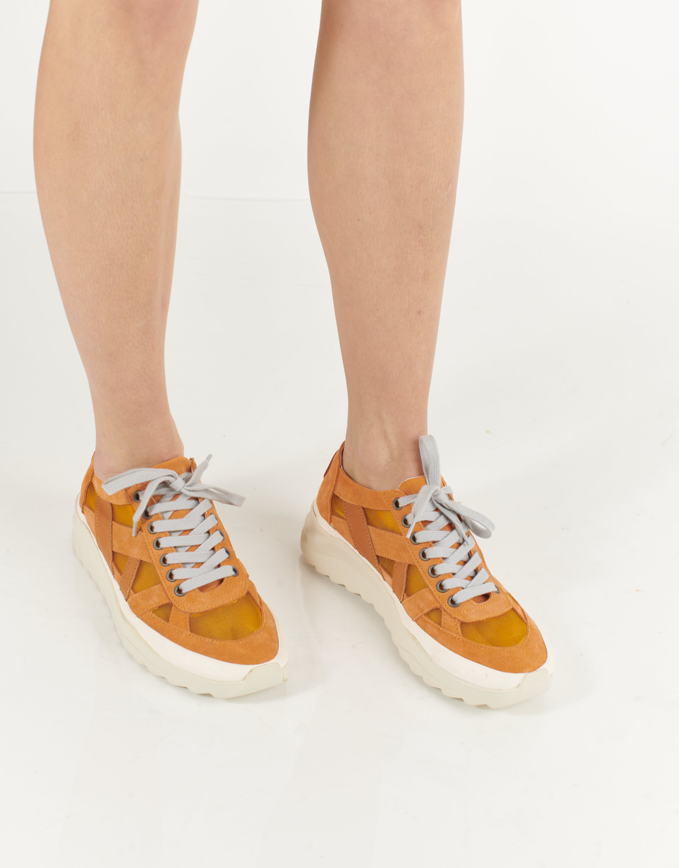 נעלי נשים - Aro - סניקרס רשת LEEN - כתום3