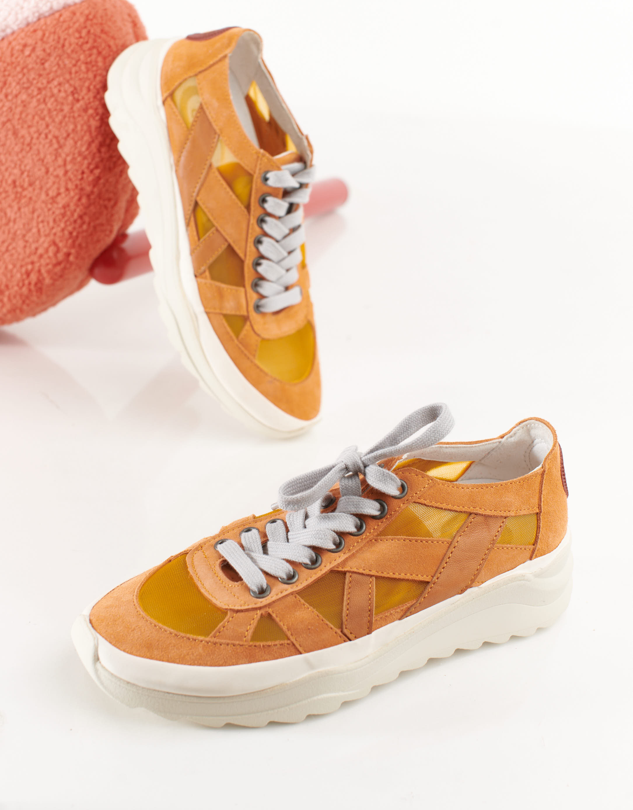 נעלי נשים - Aro - סניקרס רשת LEEN - כתום4