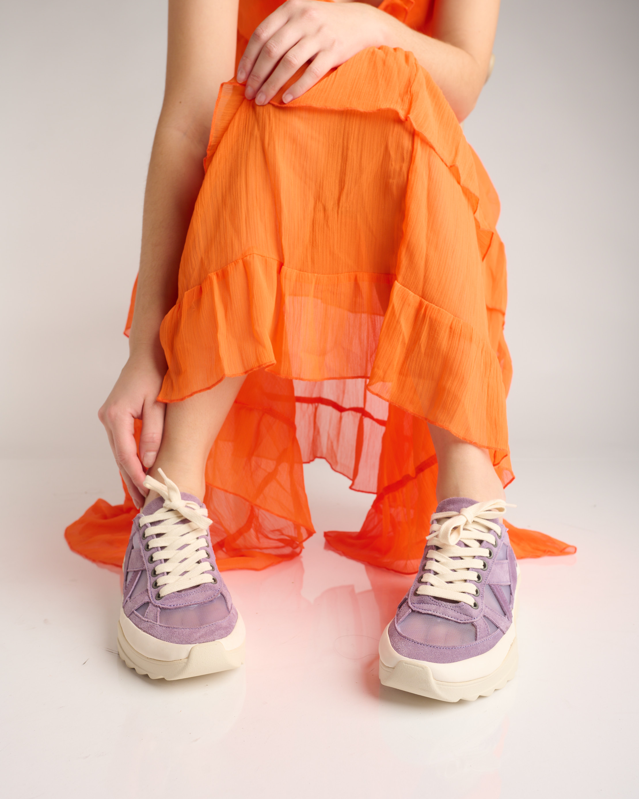 נעלי נשים - Aro - סניקרס רשת LEEN - סגול4