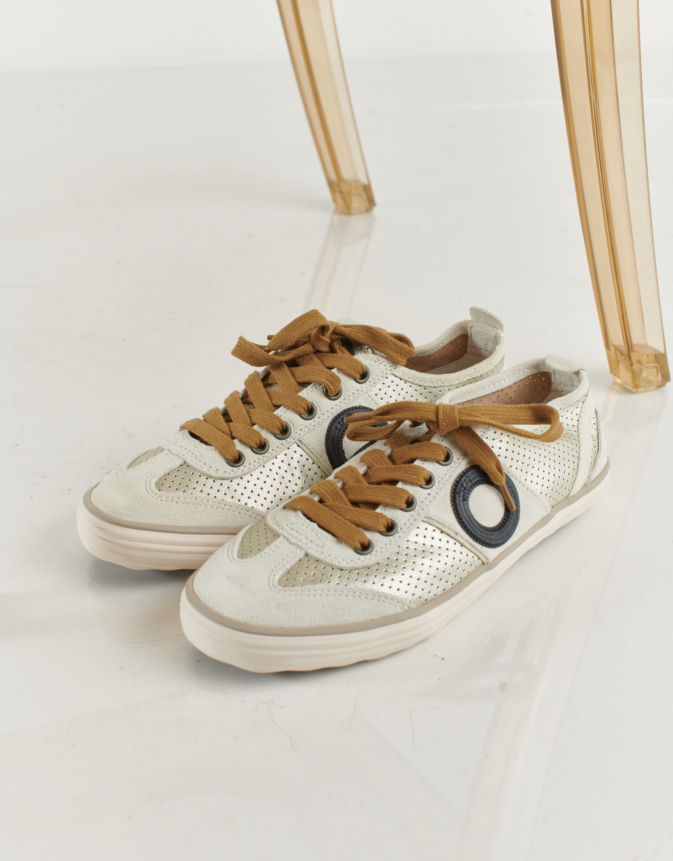 נעלי נשים - Aro - סניקרס PICADA מטאלי - פלטינה3