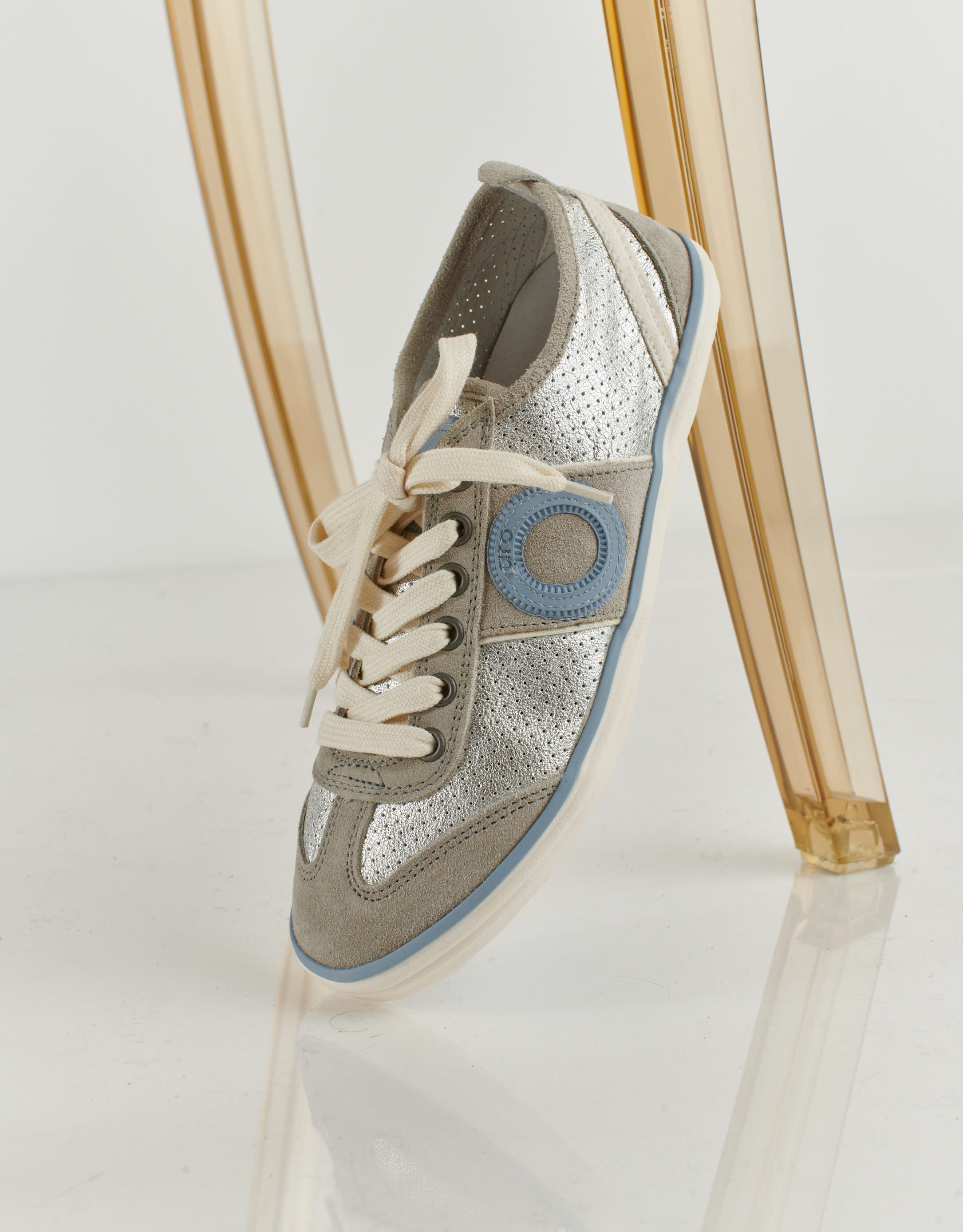 נעלי נשים - Aro - סניקרס PICADA מטאלי - כסף4