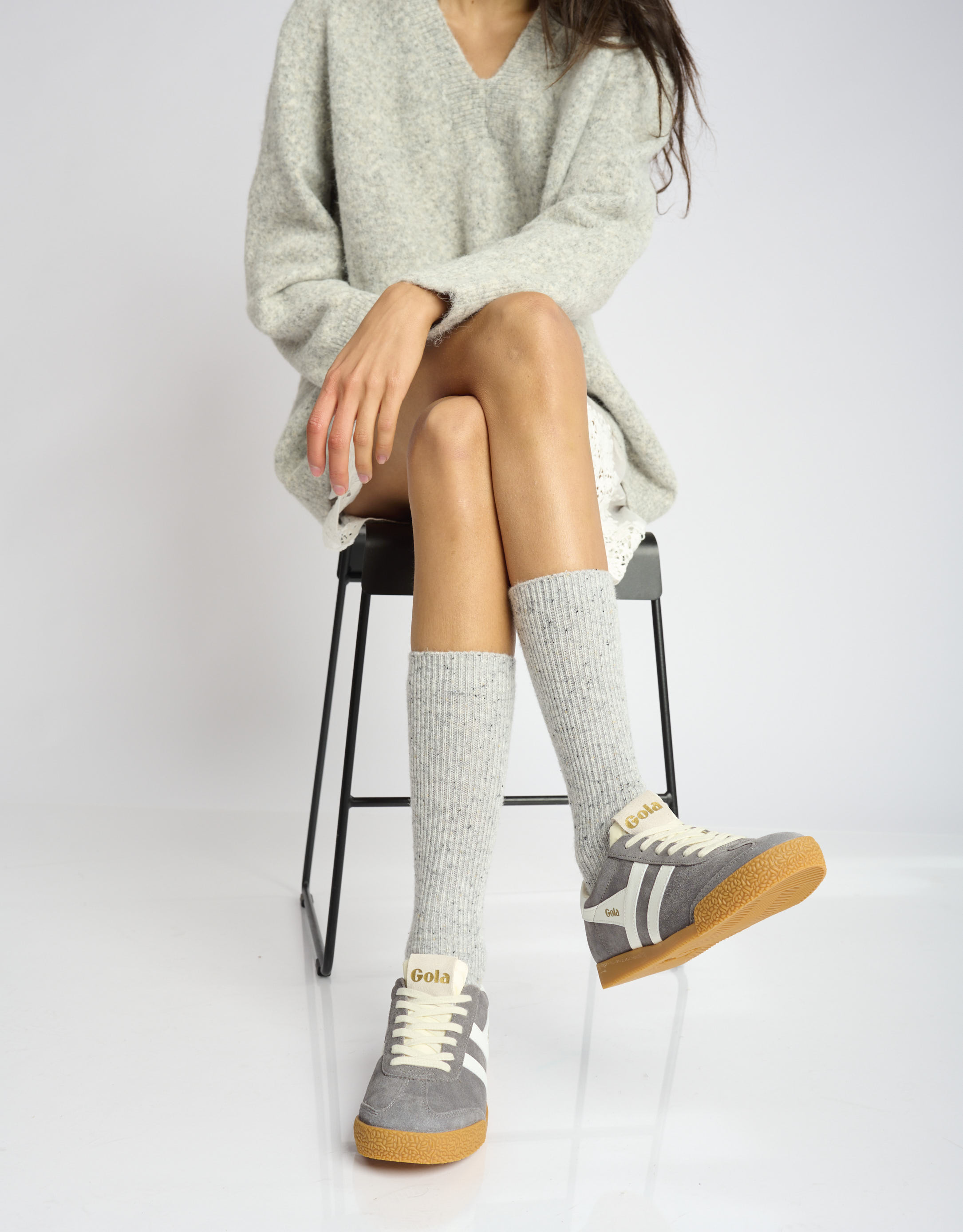 נעלי נשים - Gola - סניקרס ELAN - אפור2