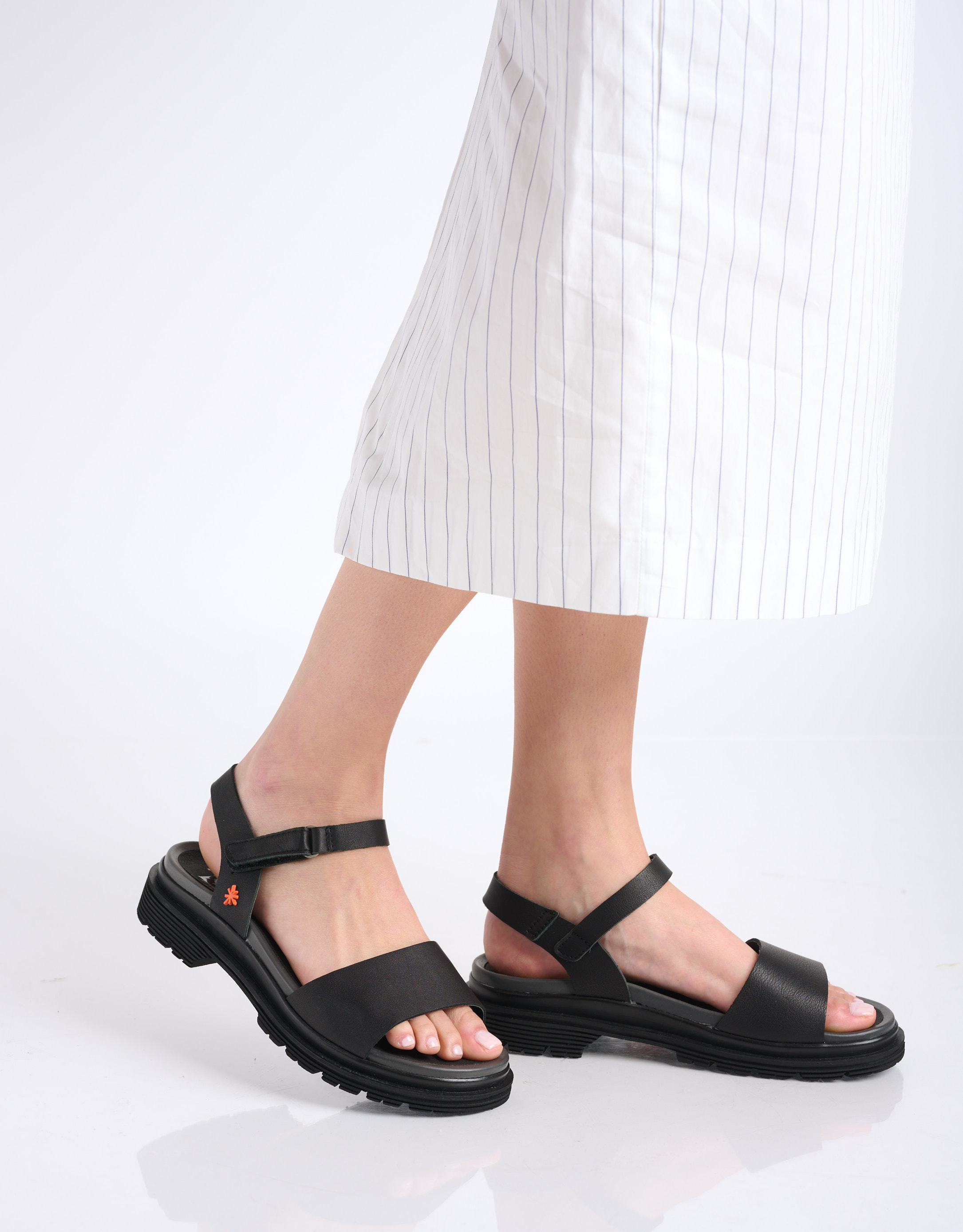 נעלי נשים - Art - סנדלי עור BIRMINGHAM - שחור3