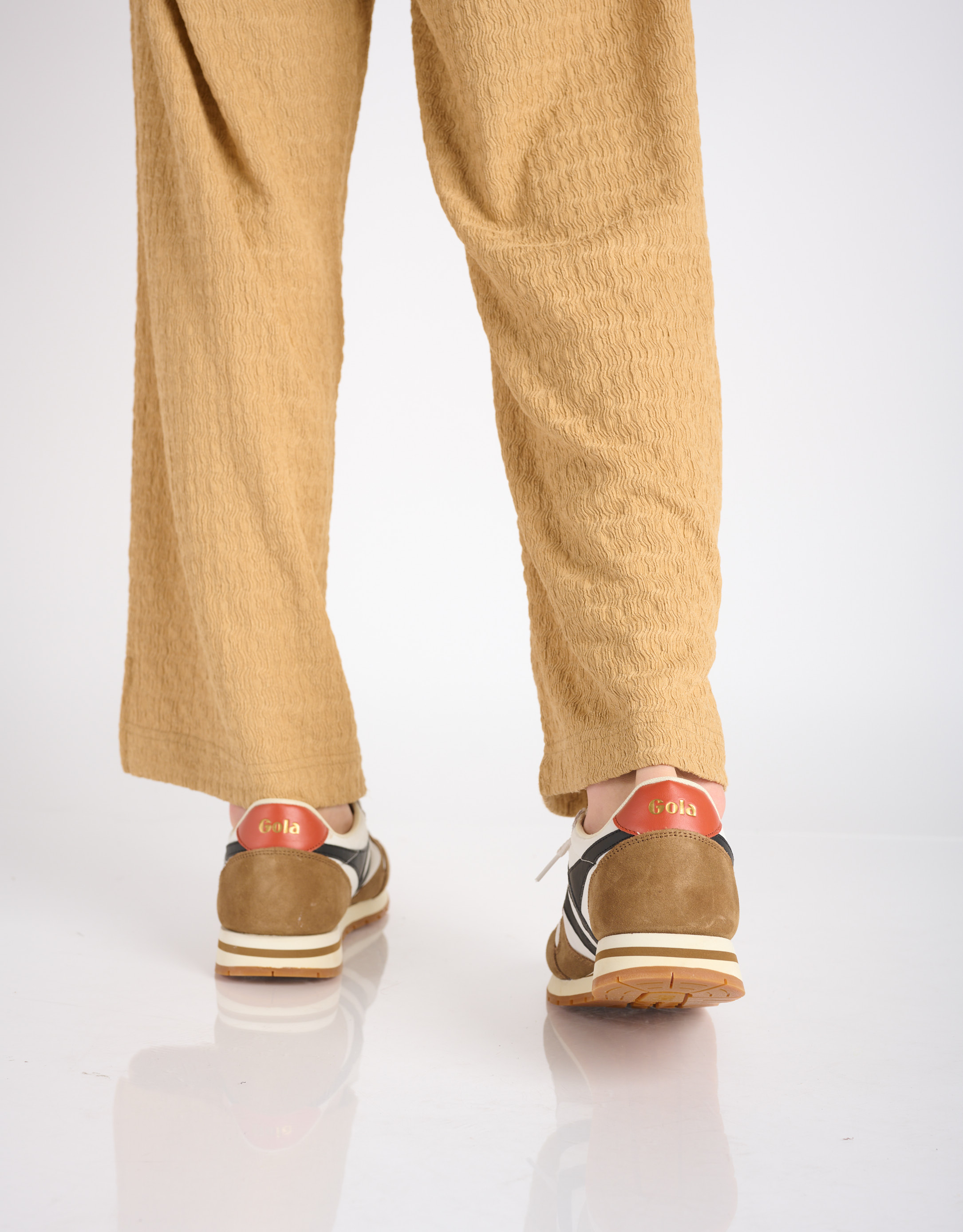 נעלי גברים - Gola - סניקרס DAYTONA CHUTE - לבן   חום2