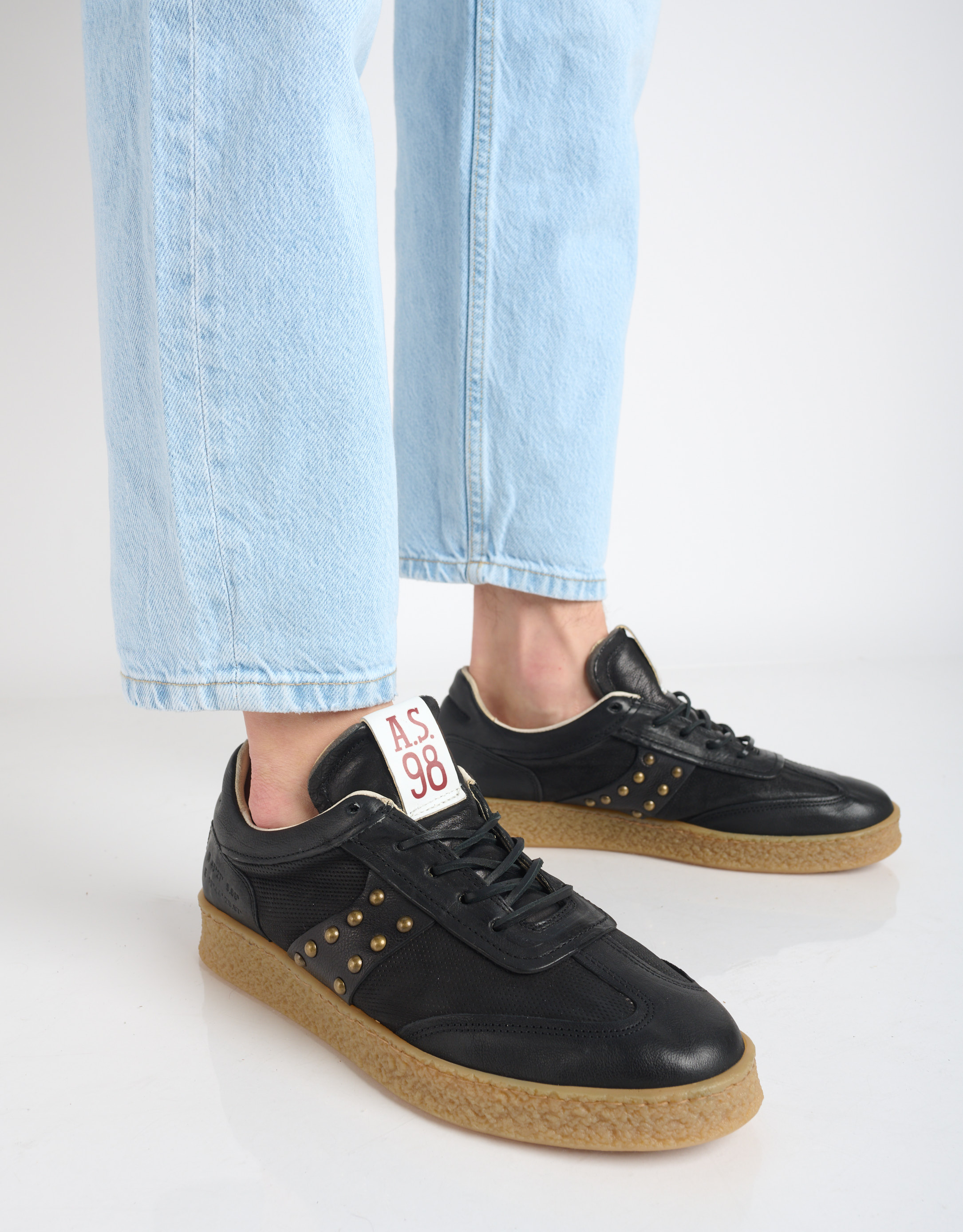 נעלי גברים - A.S. 98 - סניקרס עם ניטים WEB - שחור