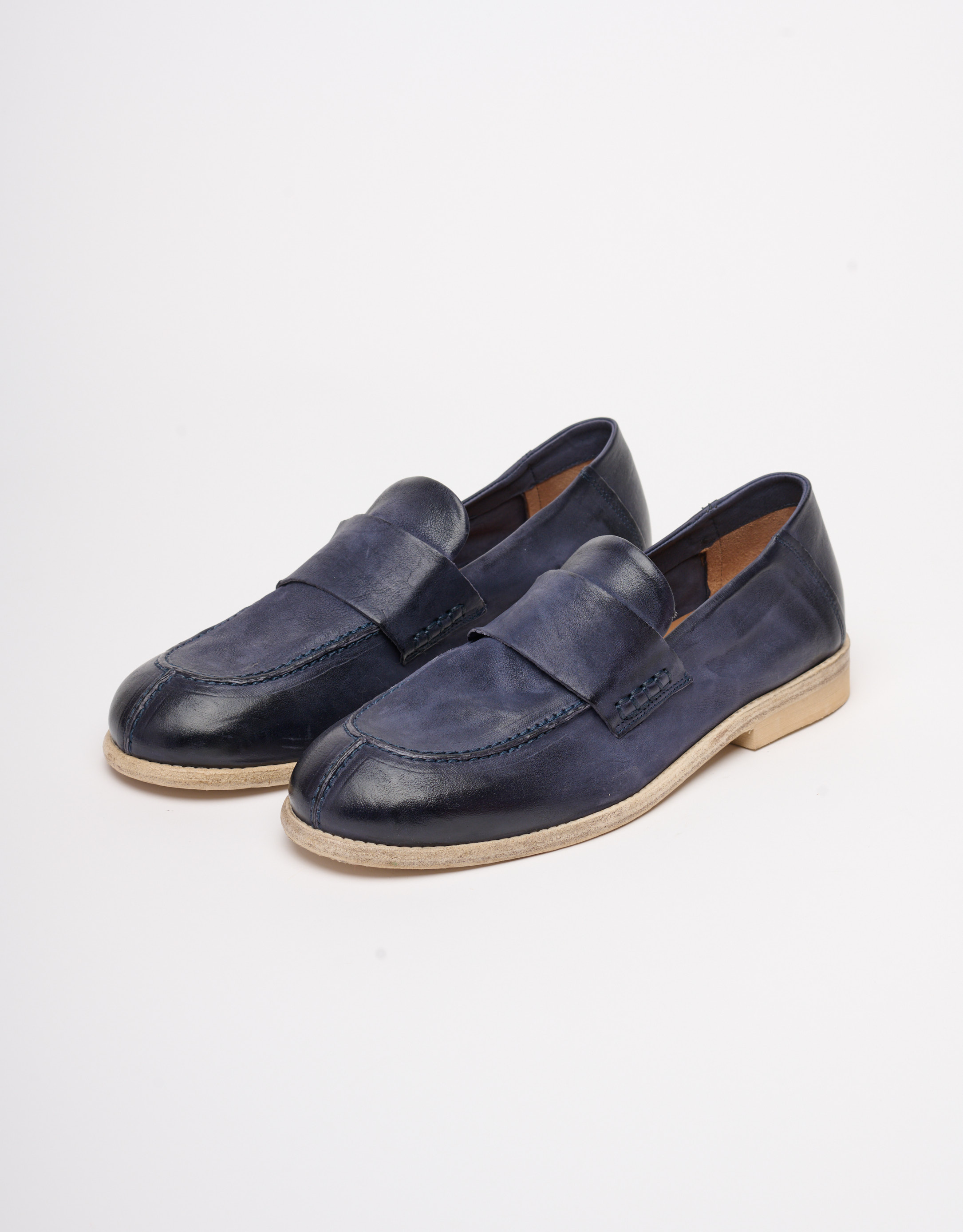 נעלי גברים - A.S. 98 - נעלי מוקסין OPLA - כחול2