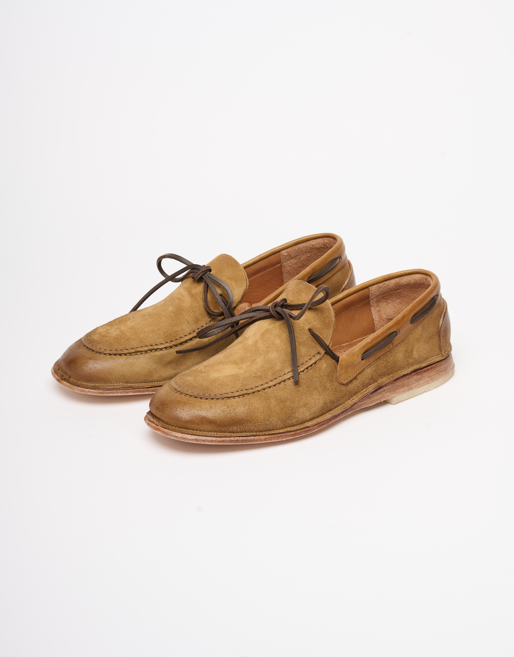 נעלי גברים - A.S. 98 - נעלי מוקסין עם שרוך ALFRE - חום2