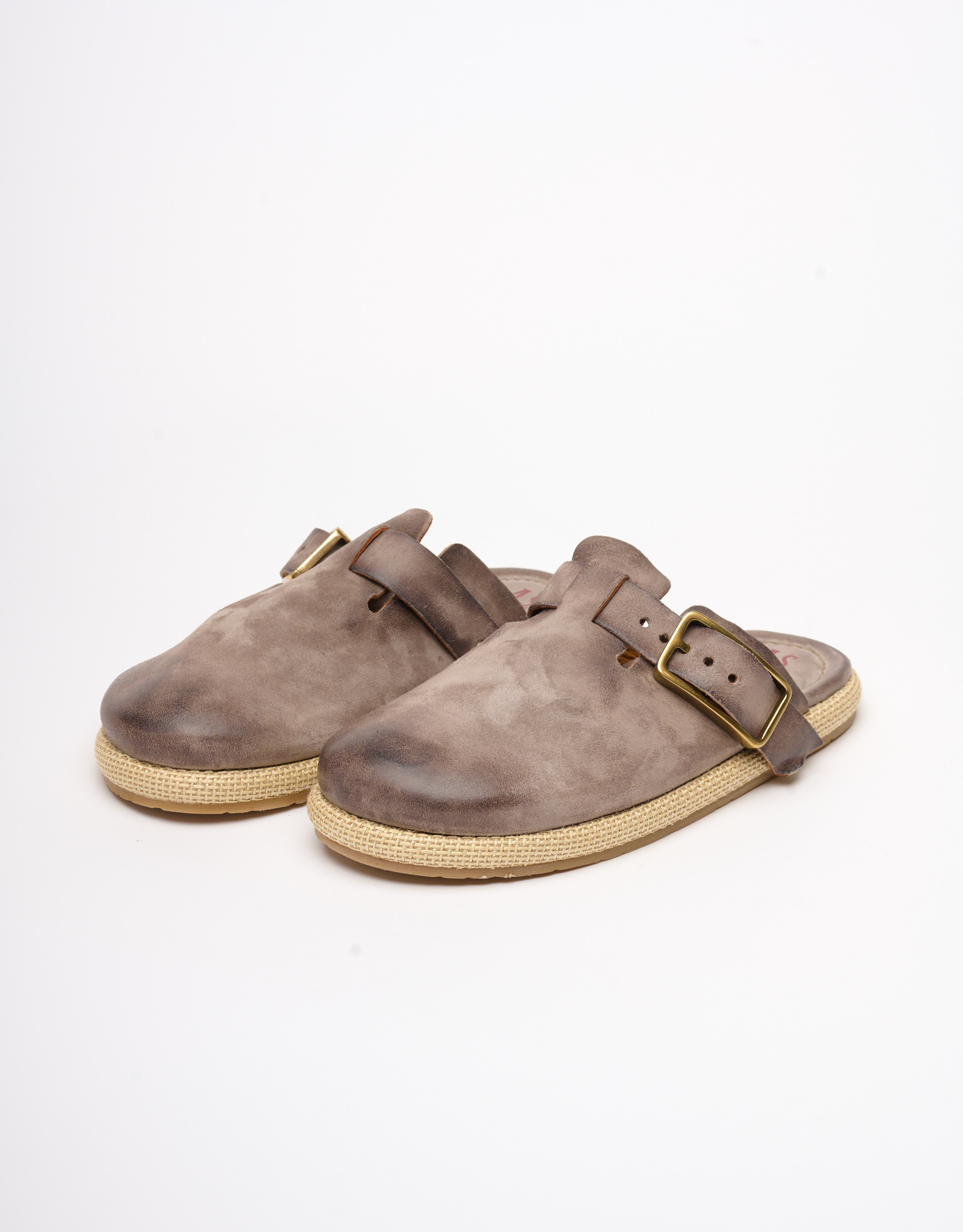 נעלי גברים - A.S. 98 - כפכפי עור MARCO - אפור2