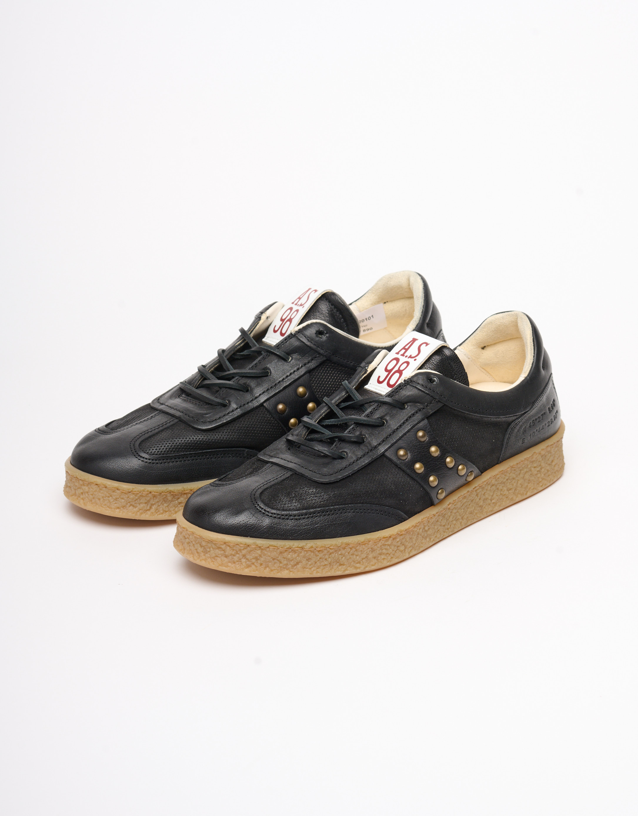 נעלי גברים - A.S. 98 - סניקרס עם ניטים WEB - שחור2