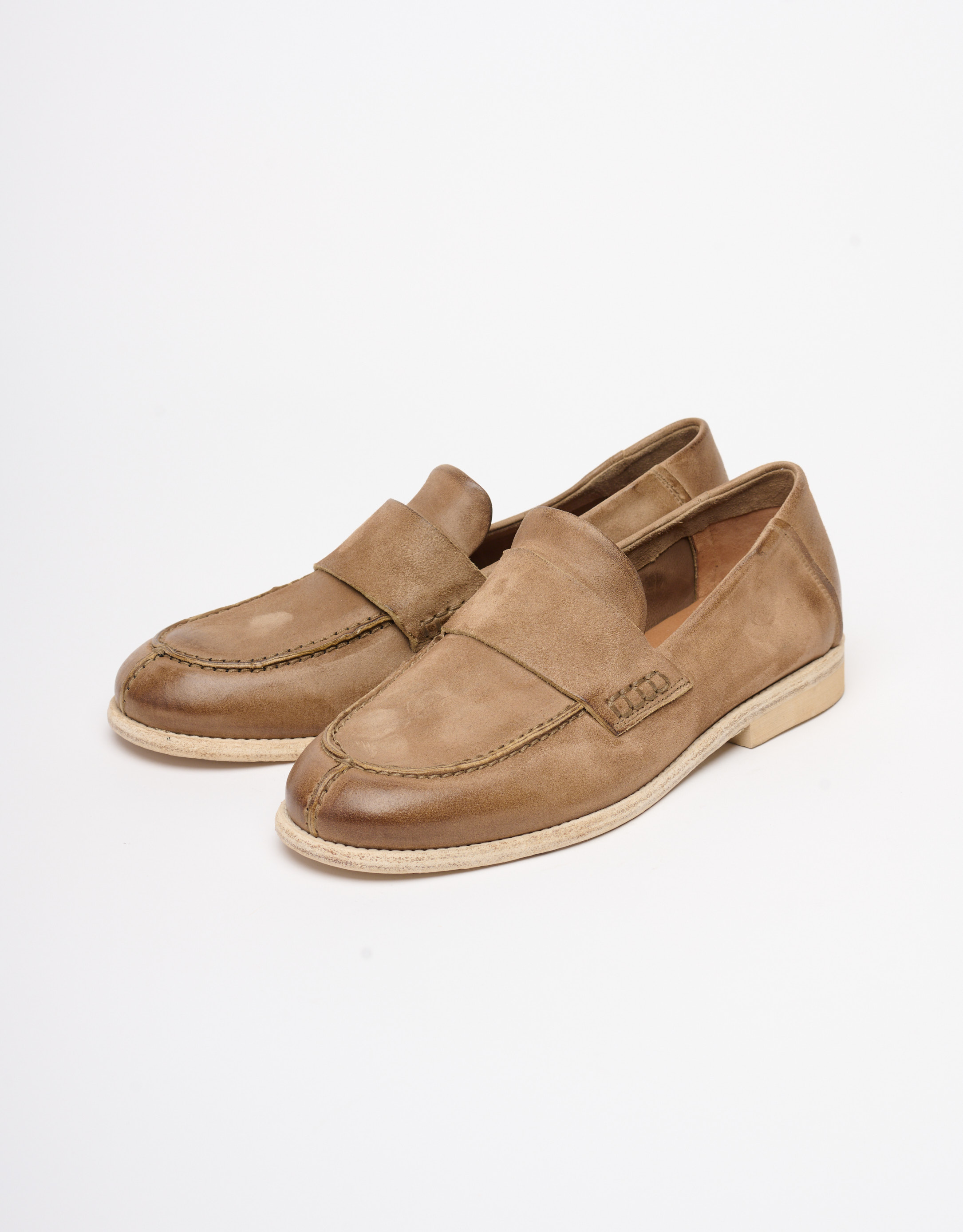 נעלי גברים - A.S. 98 - נעלי מוקסין OPLA - חום בהיר3