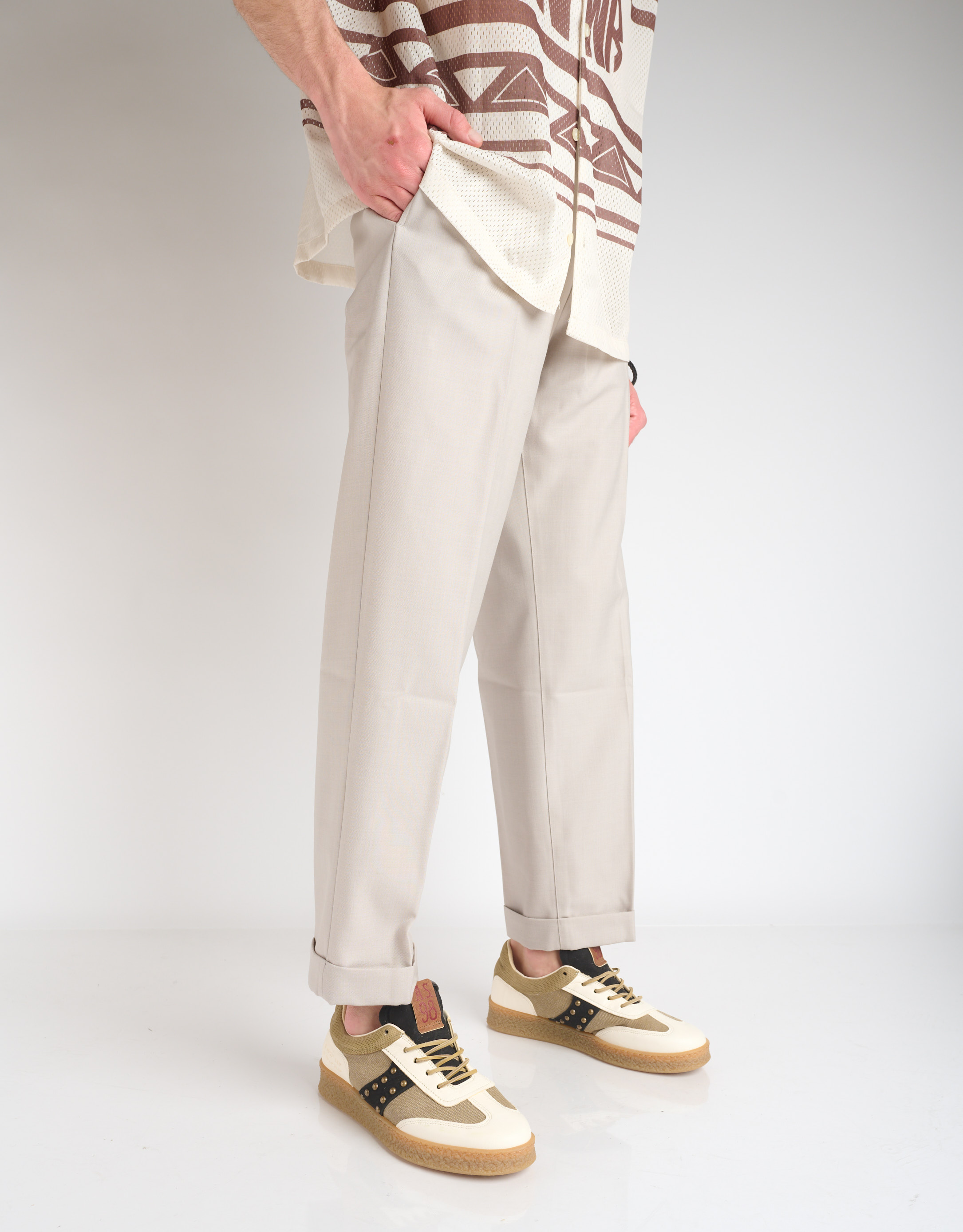 נעלי גברים - A.S. 98 - סניקרס עם ניטים WEB - אפור בהיר3