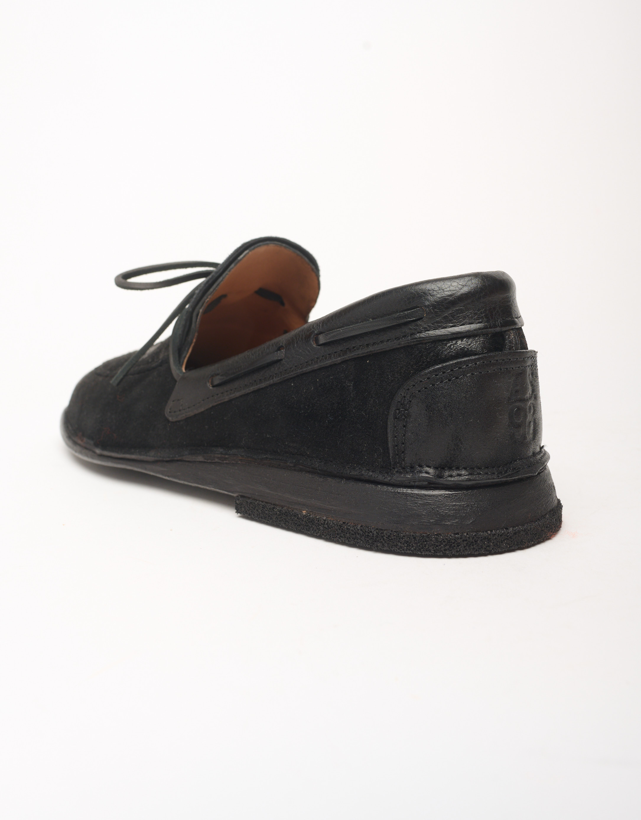 נעלי גברים - A.S. 98 - נעלי מוקסין עם שרוך ALFRE - שחור4