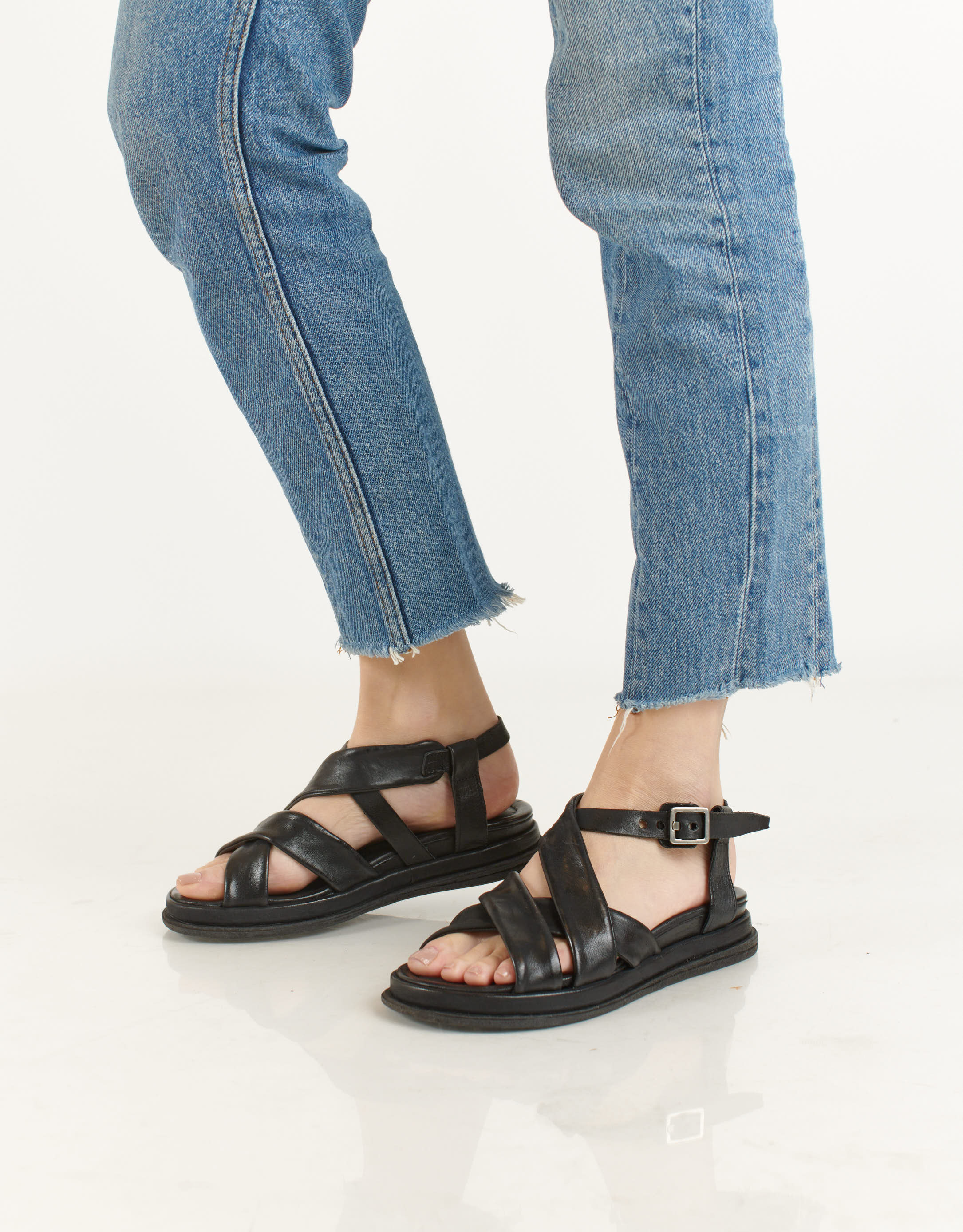 נעלי נשים - A.S. 98 - סנדלי איקס SPOON - שחור