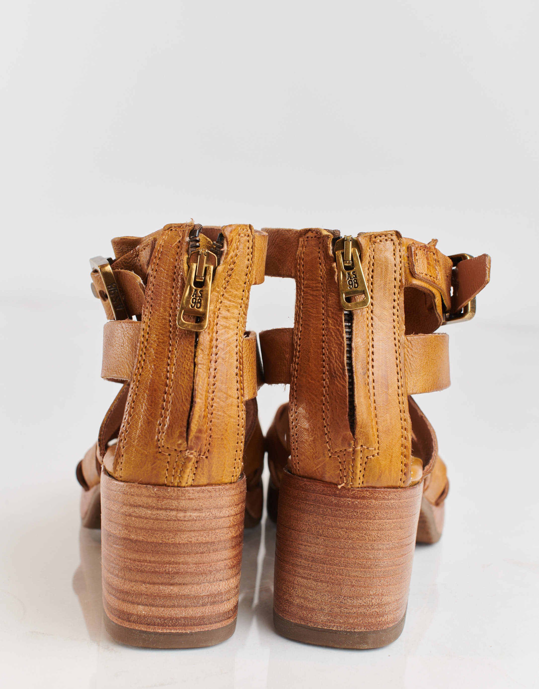 נעלי נשים - A.S. 98 - סנדלי עקב גבוהים ALSHA - חרדל2