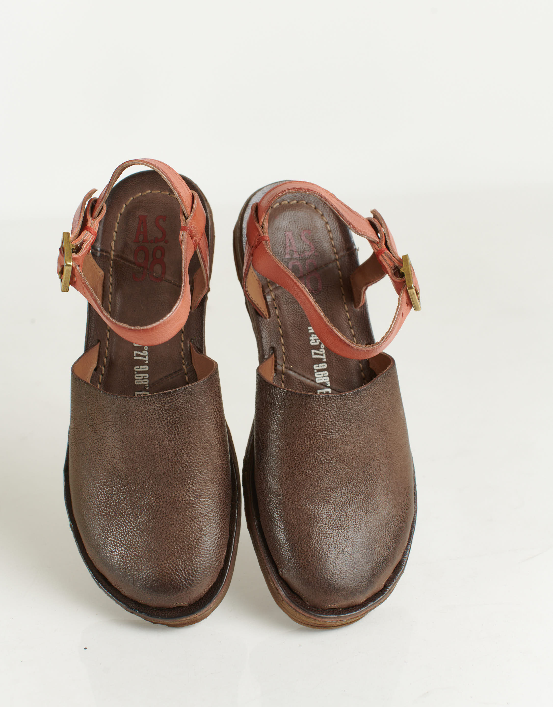 נעלי נשים - A.S. 98 - סנדלים משולבים RAMOS - חום3