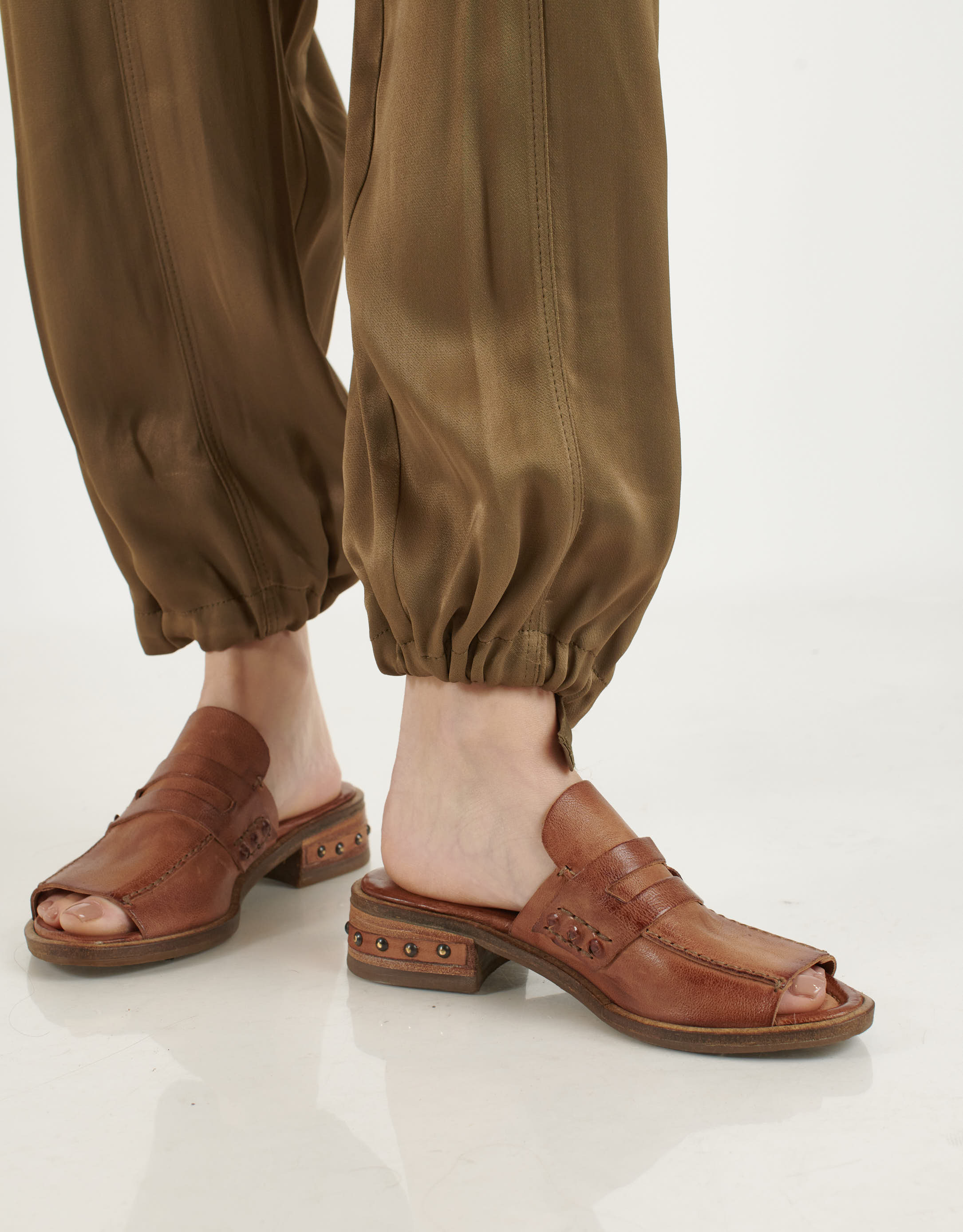 נעלי נשים - A.S. 98 - כפכפי עור GEA - חום4