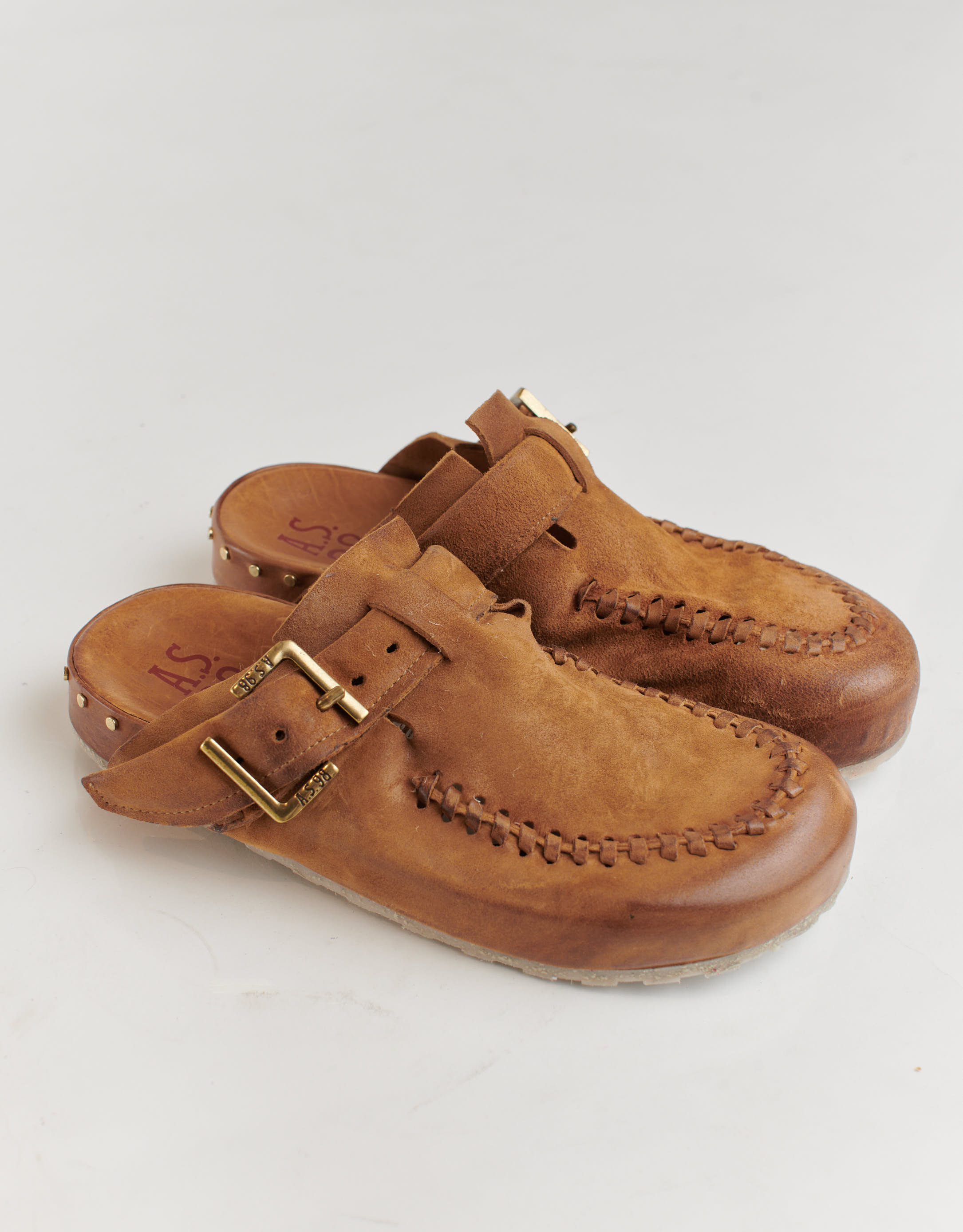 נעלי נשים - A.S. 98 - כפכפים סגורים ELISIR - חום2