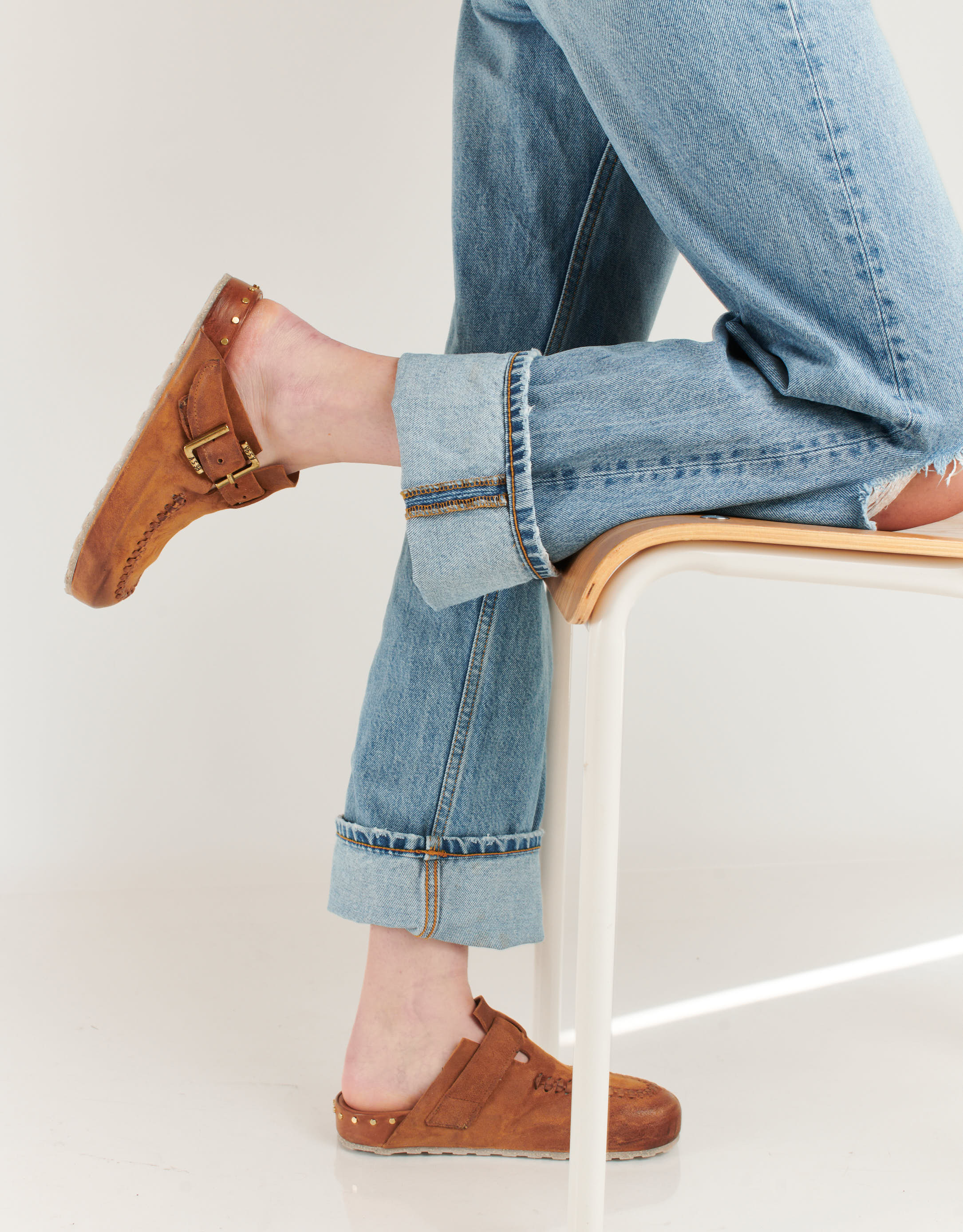 נעלי נשים - A.S. 98 - כפכפים סגורים ELISIR - חום4