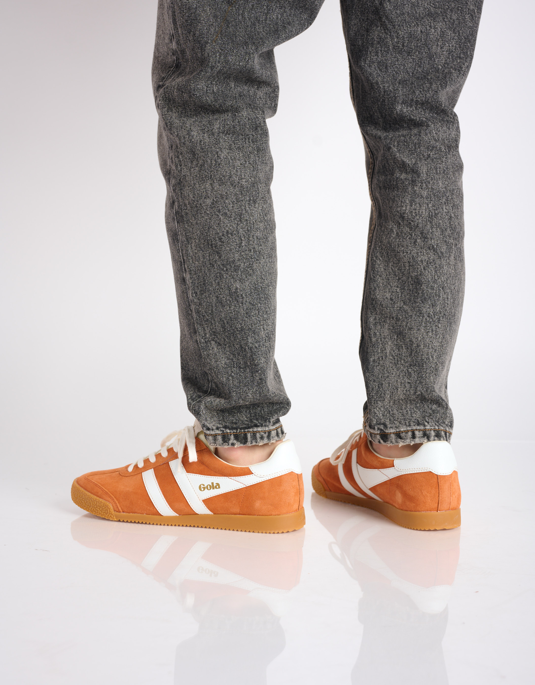 נעלי גברים - Gola - סניקרס ELAN - כתום   לבן4