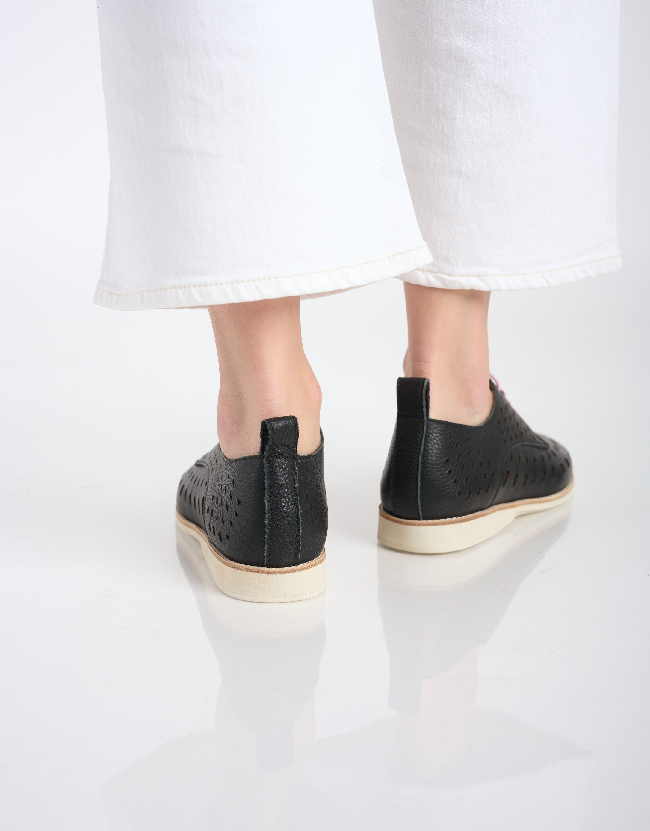 נעלי נשים - Rollie - נעלי עור DERBY LAZER - שחור4