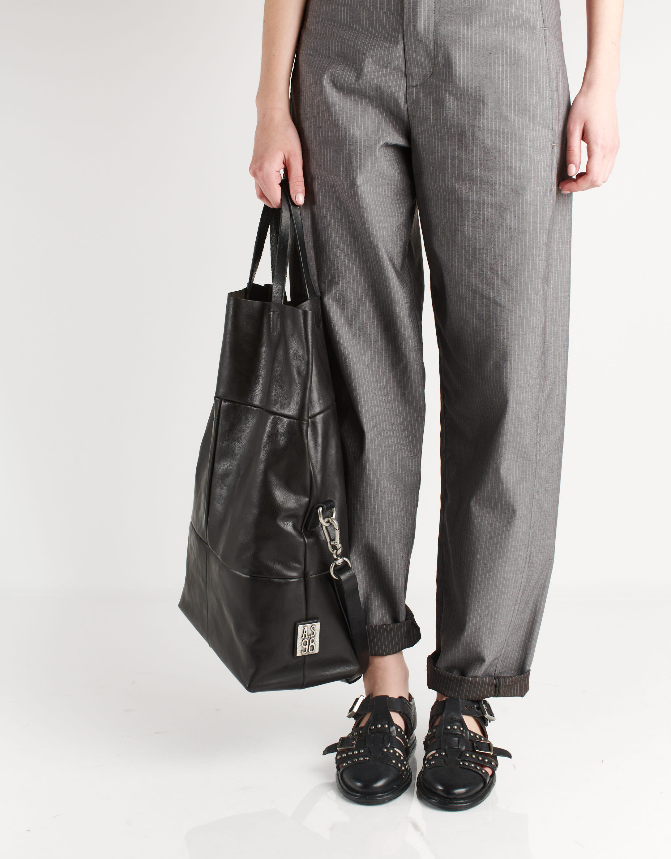 נעלי נשים - A.S. 98 - תיק עור STEFANIA - שחור