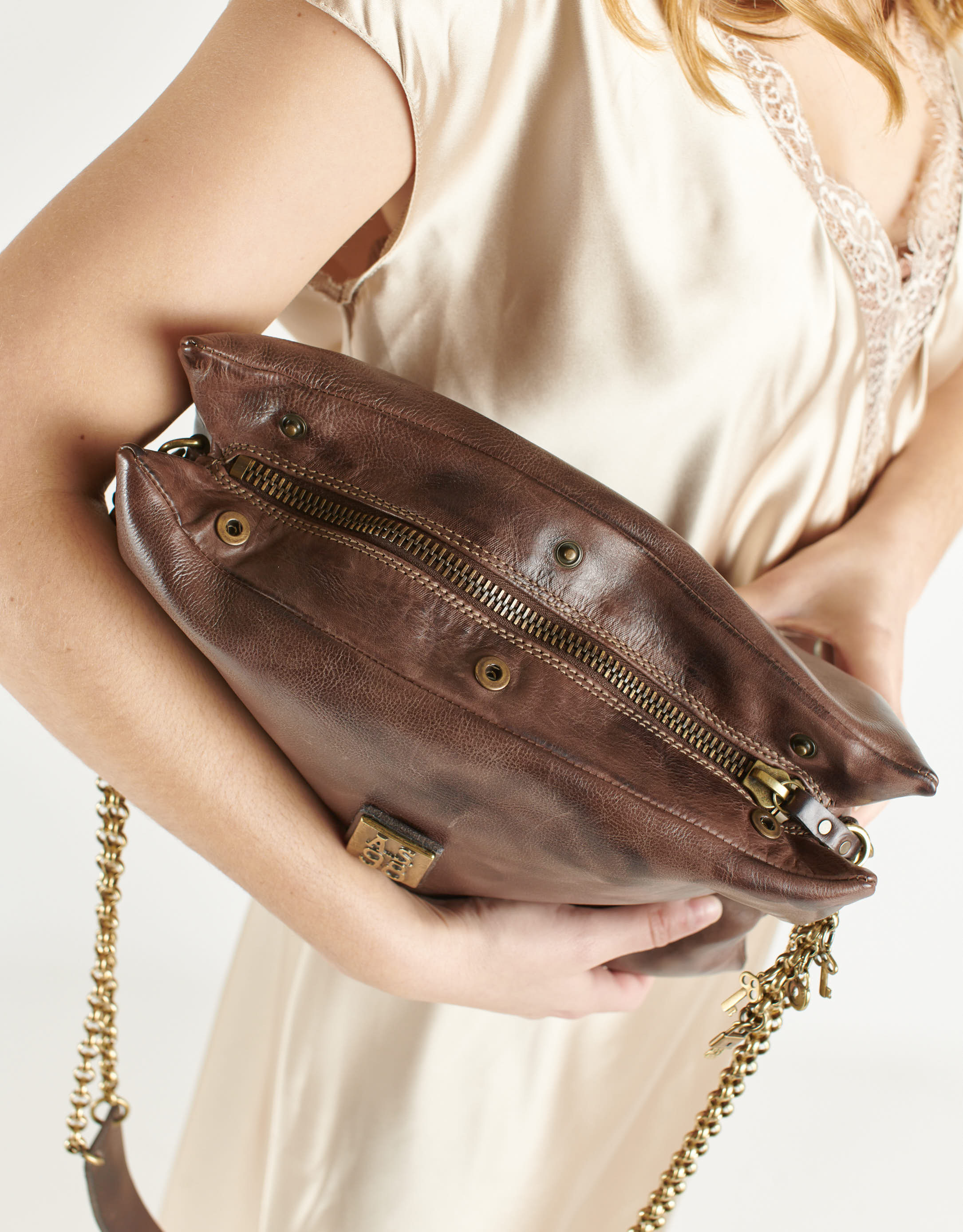 נעלי נשים - A.S. 98 - תיק עור GRAZIA - חום4