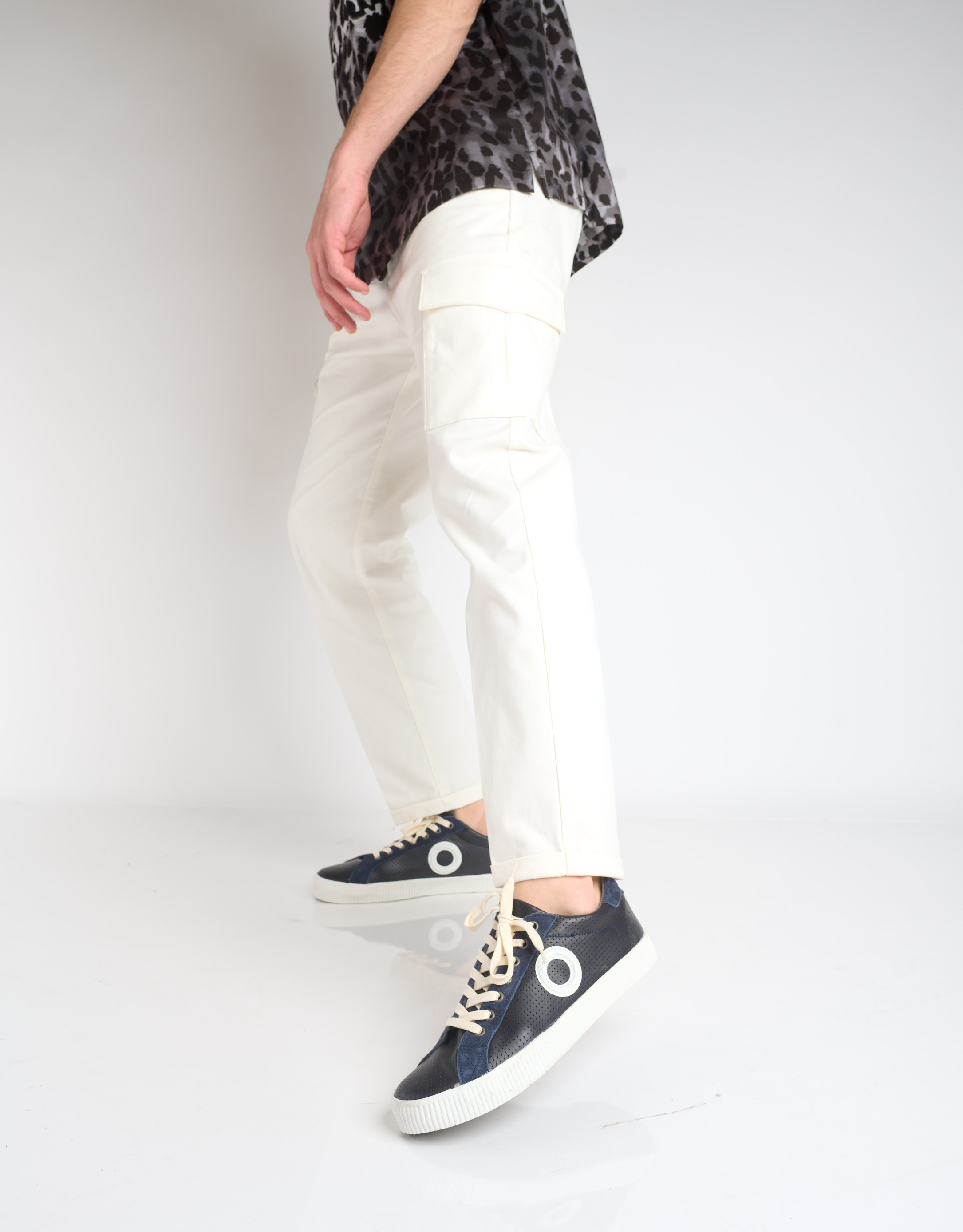 נעלי גברים - Aro - סניקרס עור TIM - כחול2