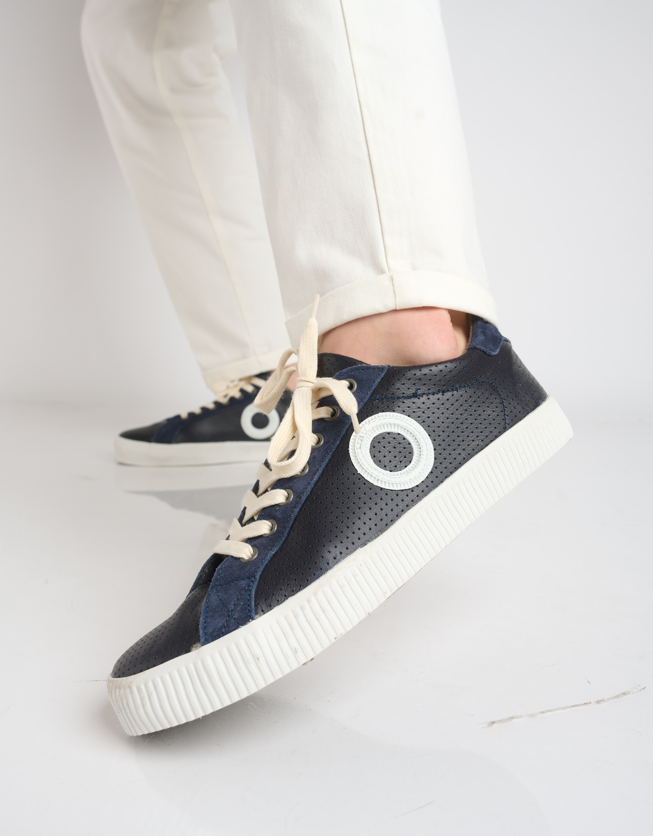 נעלי גברים - Aro - סניקרס עור TIM - כחול4